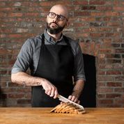 Babish High-Carbon 1.4116 German Steel 3-Piece Cutlery Set (Chef Knife, Bread Knife, & Pairing Knife) w/Knife Roll
