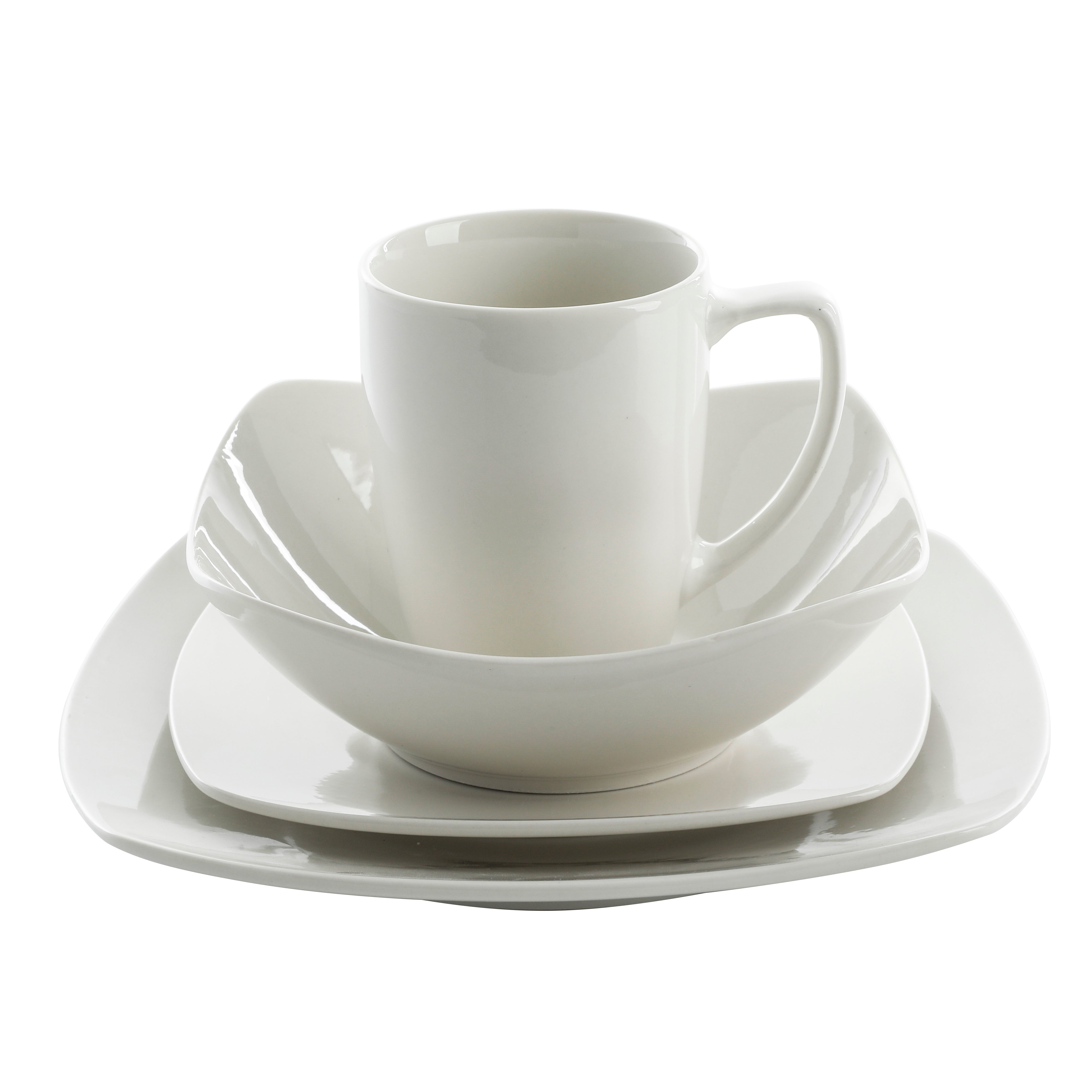 Gibson Home Zen Buffet 16-Piece Porcelain Dinnerware Set
