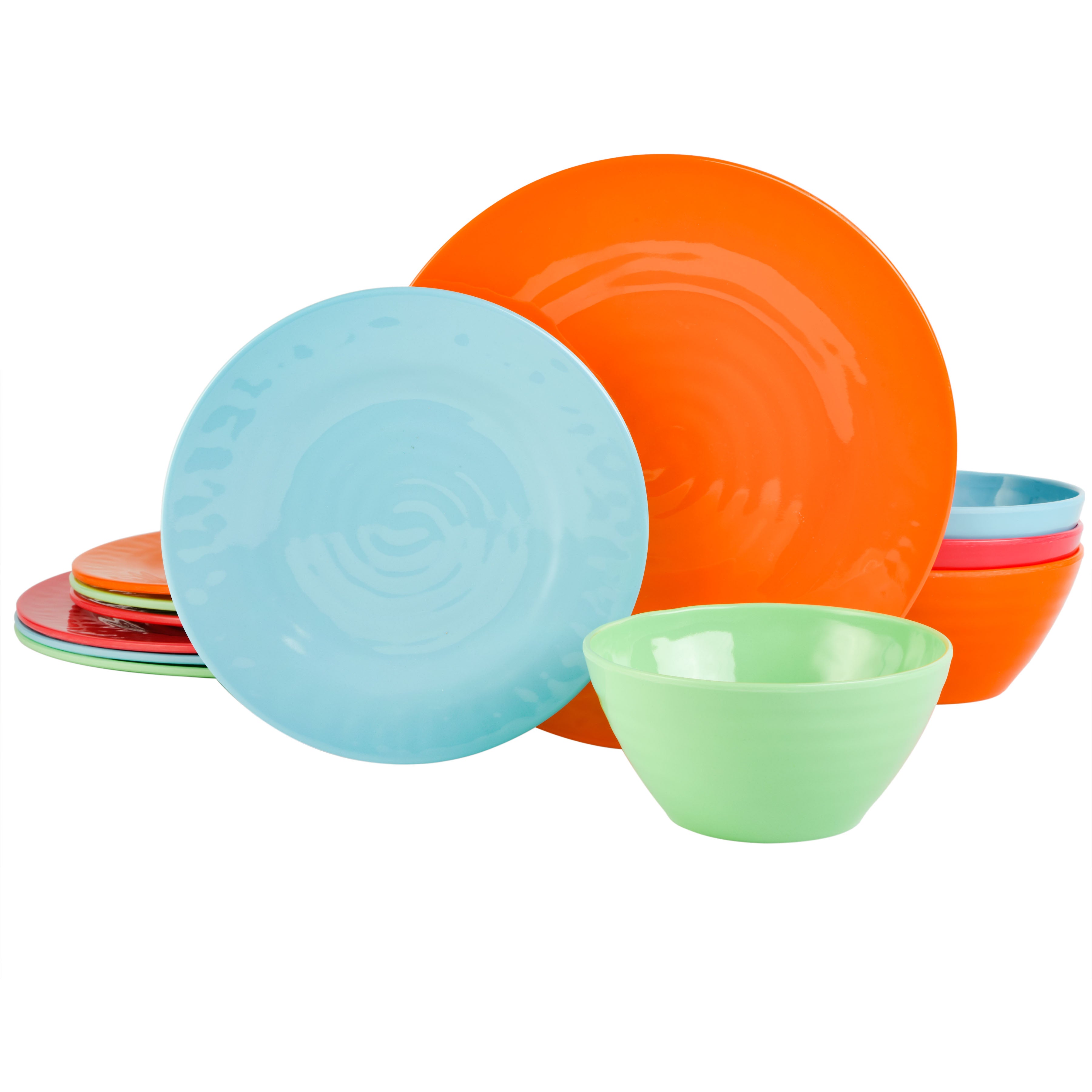 Gibson Home Brist 12-Piece Melamine Dinnerware Set
