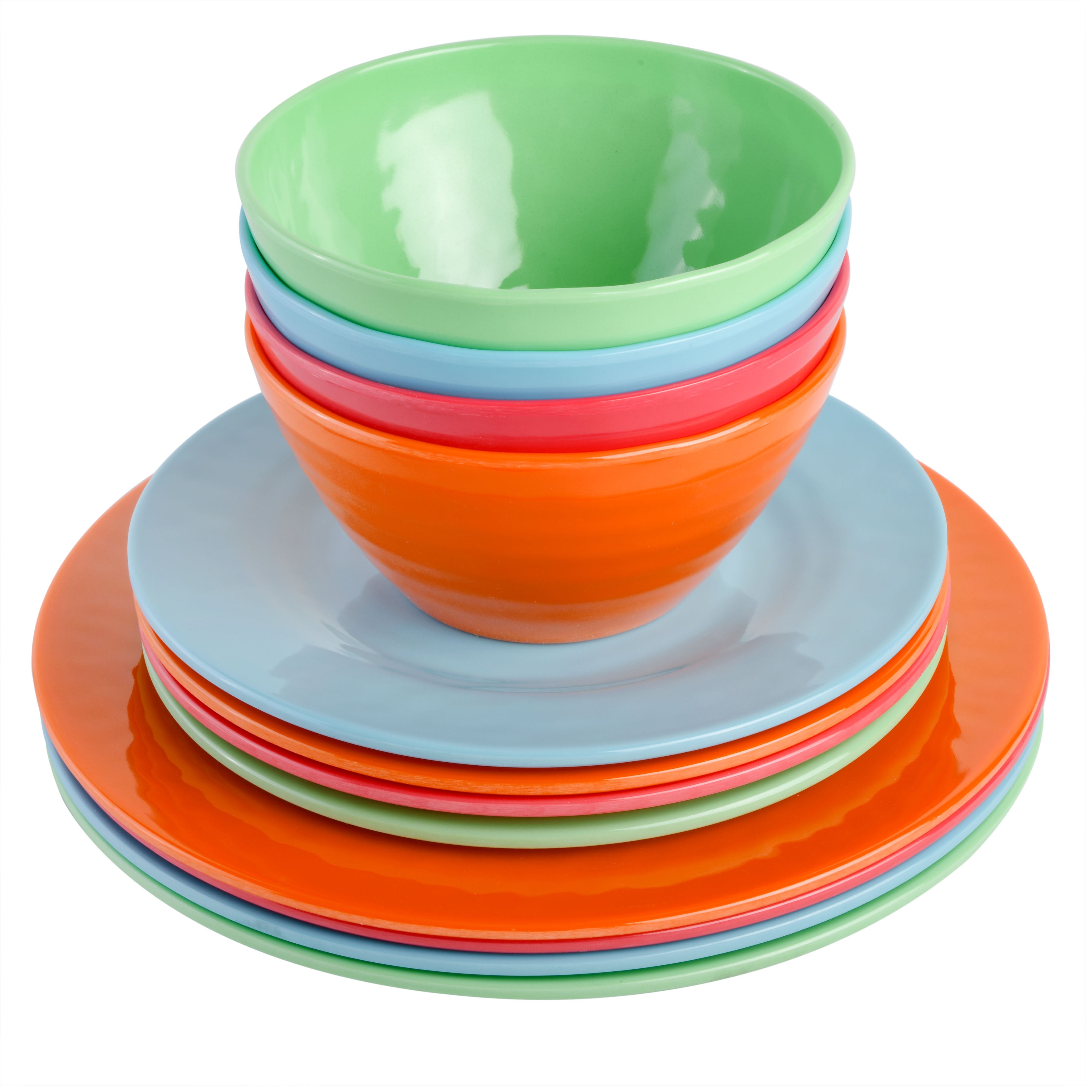 Gibson Home Brist 12-Piece Melamine Dinnerware Set