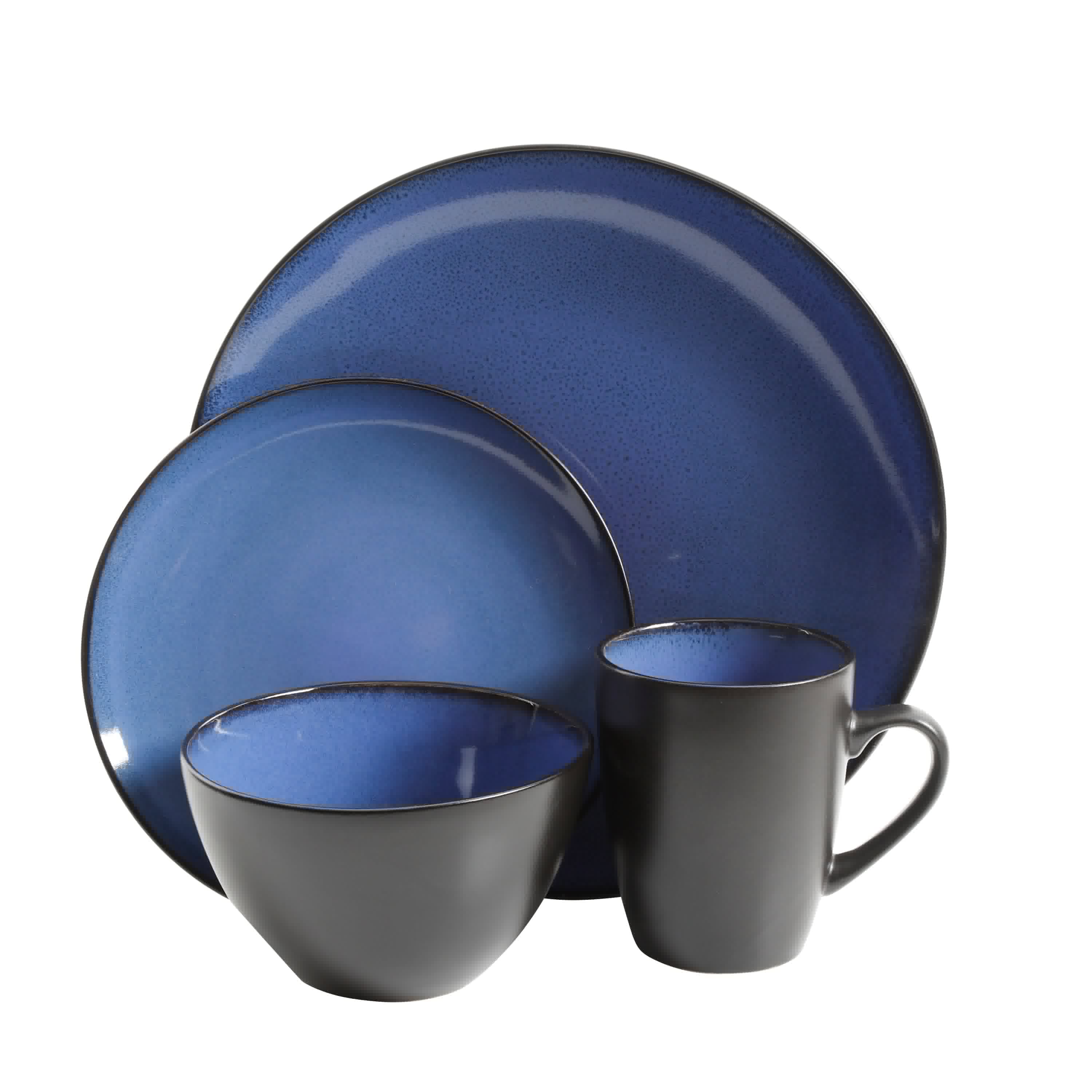 Gibson Soho Lounge Round 16-Piece Reactive Stoneware Dinnerware Set