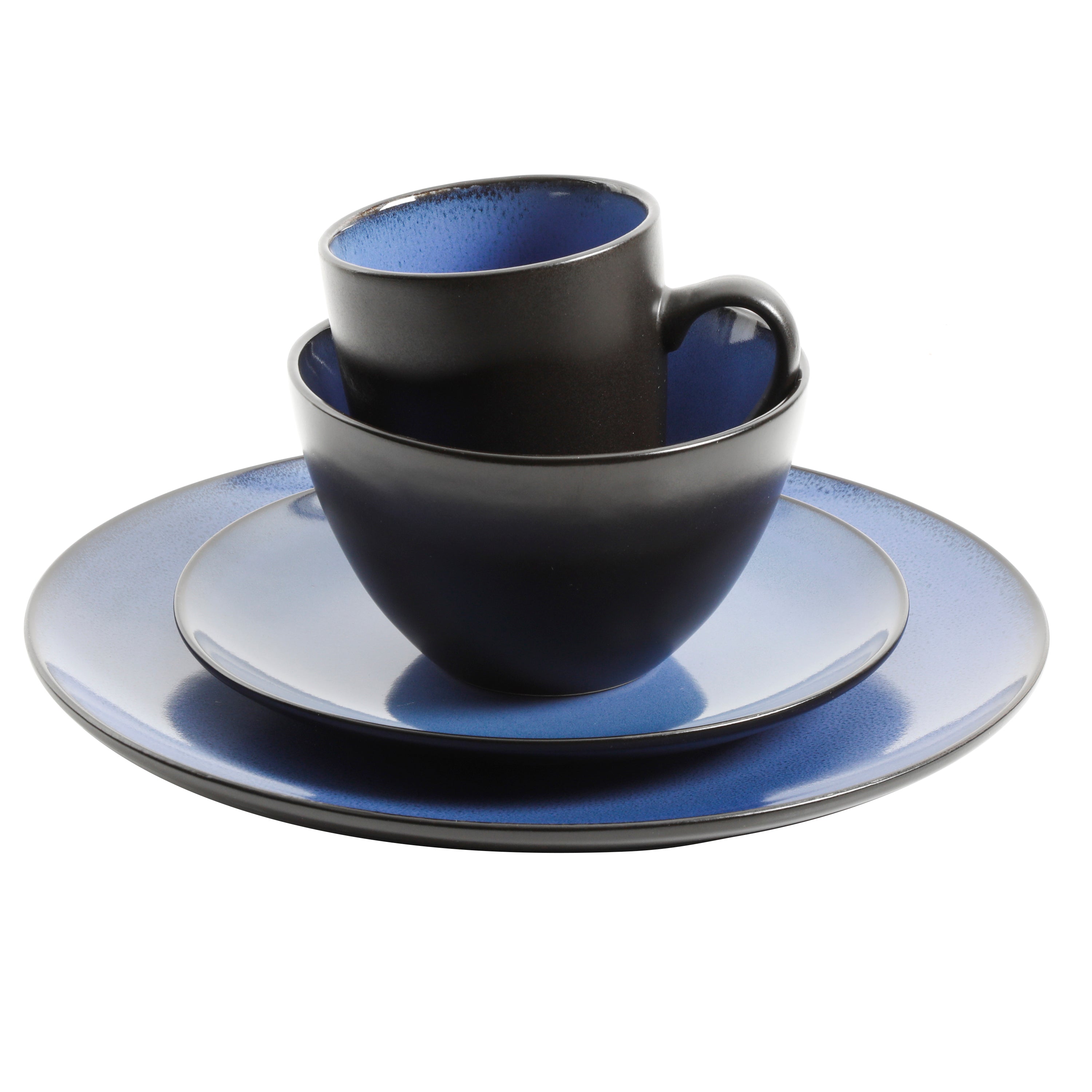 Gibson Soho Lounge Round 16-Piece Reactive Stoneware Dinnerware Set