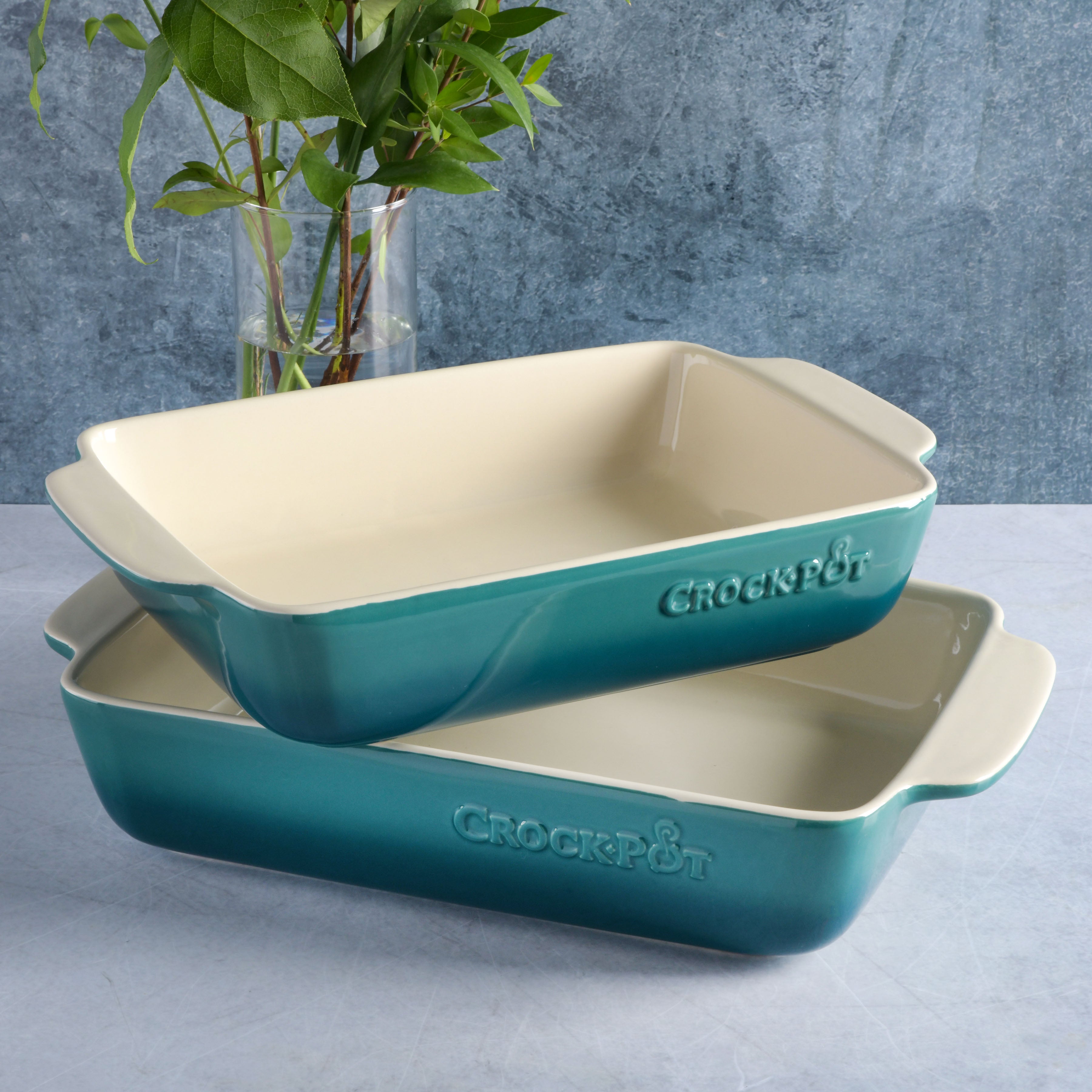 Crock Pot 2-Piece Ceramic Artisan Bakeware Set (2.5 Qt & 3.5 Qt)