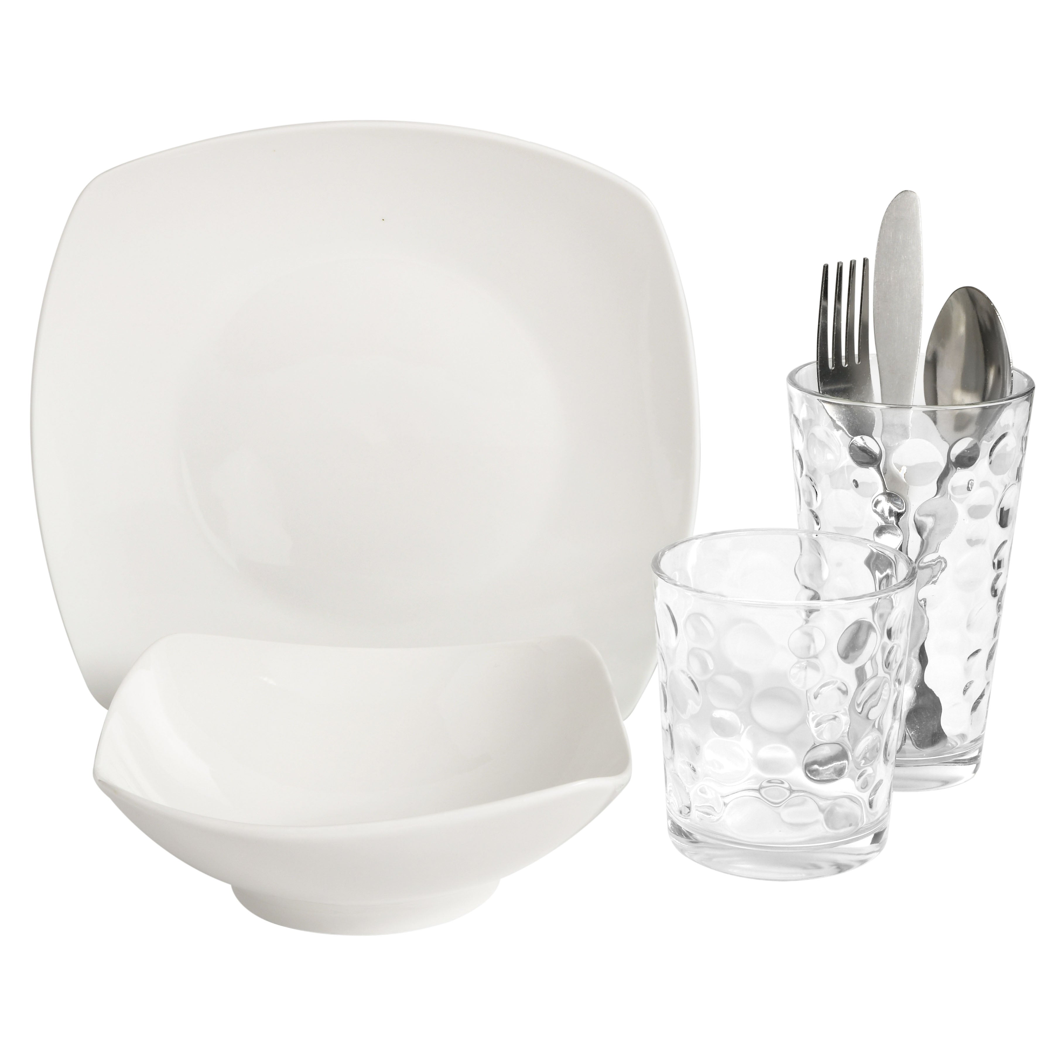 Gibson Home Everyday Square 48-Piece Kitchen Basic Essentials Set