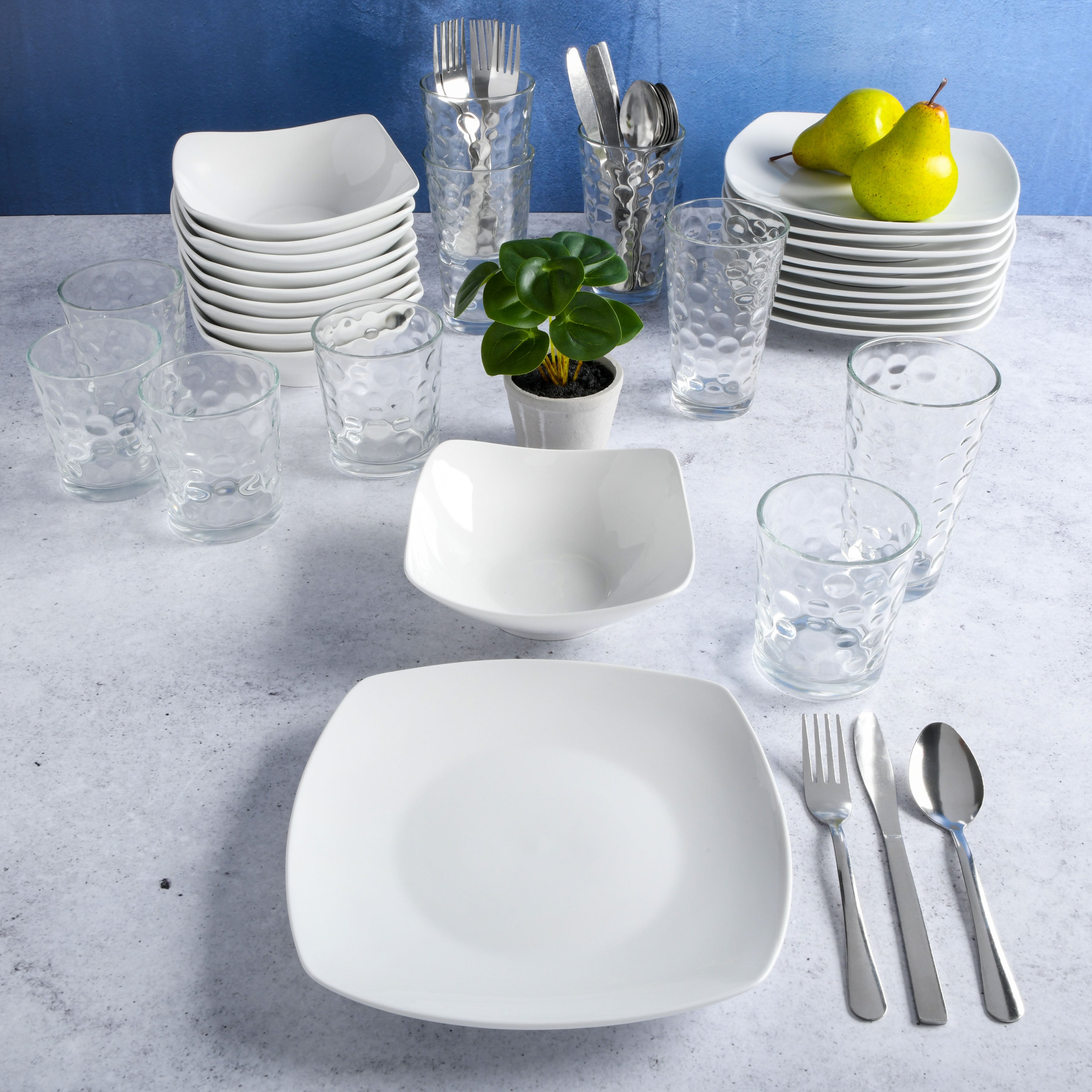 Gibson Home Everyday Square 48-Piece Kitchen Basic Essentials Set