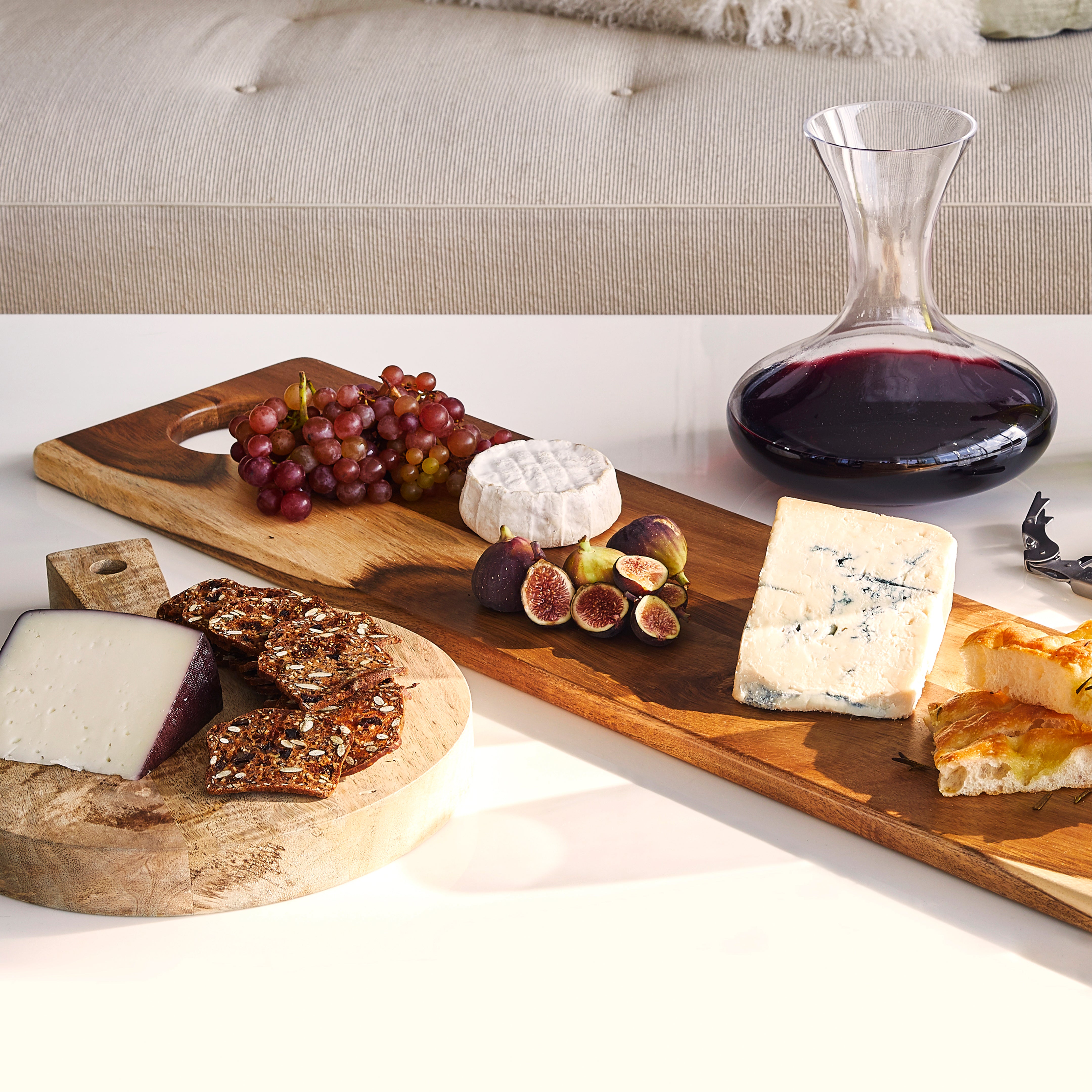 Martha Stewart Charcot 31.5" x 8" Acacia Wood Serving Charcuterie Board