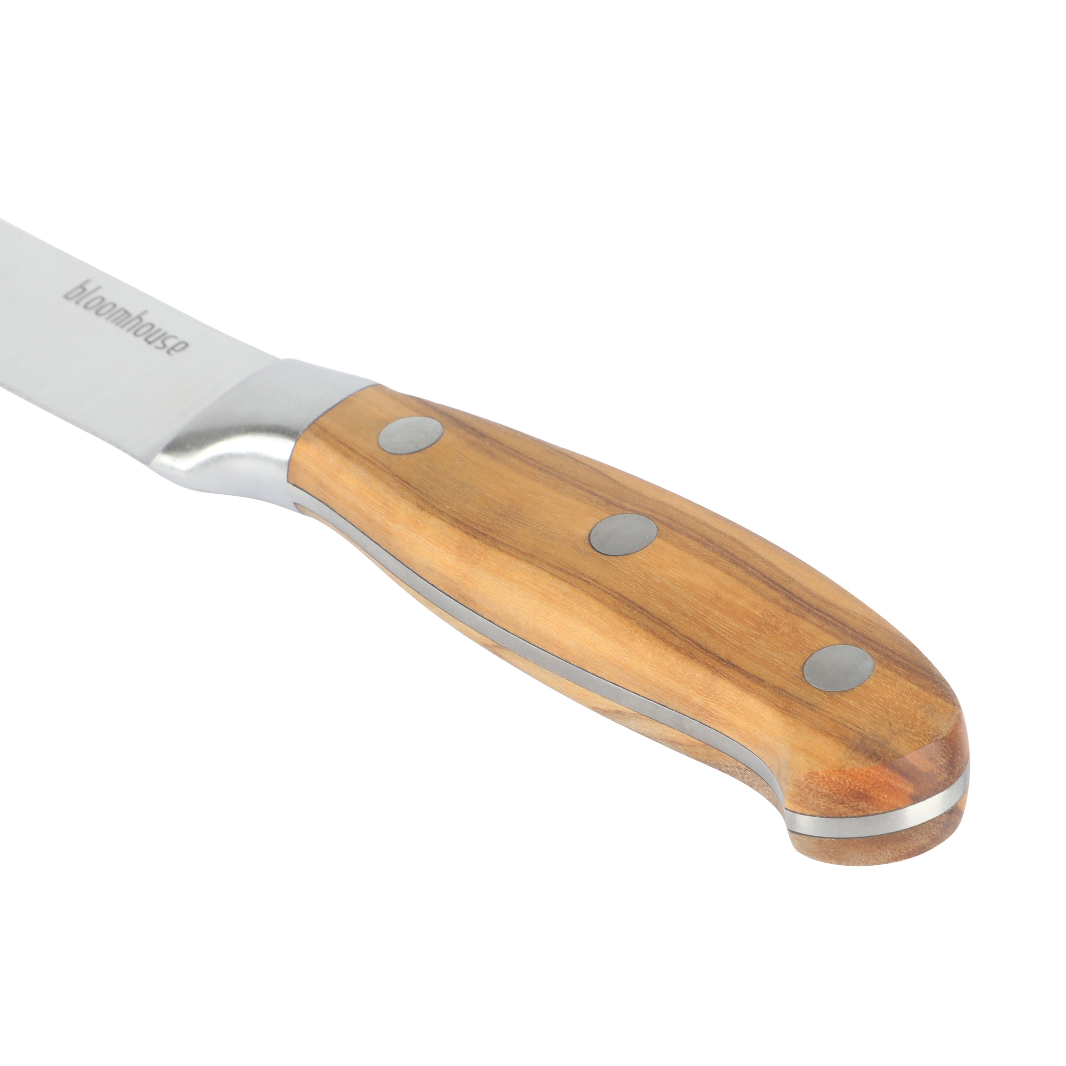 Bloomhouse 5 Inch German Steel Utility Boning Knife w/ Olive Wood Forged Handle