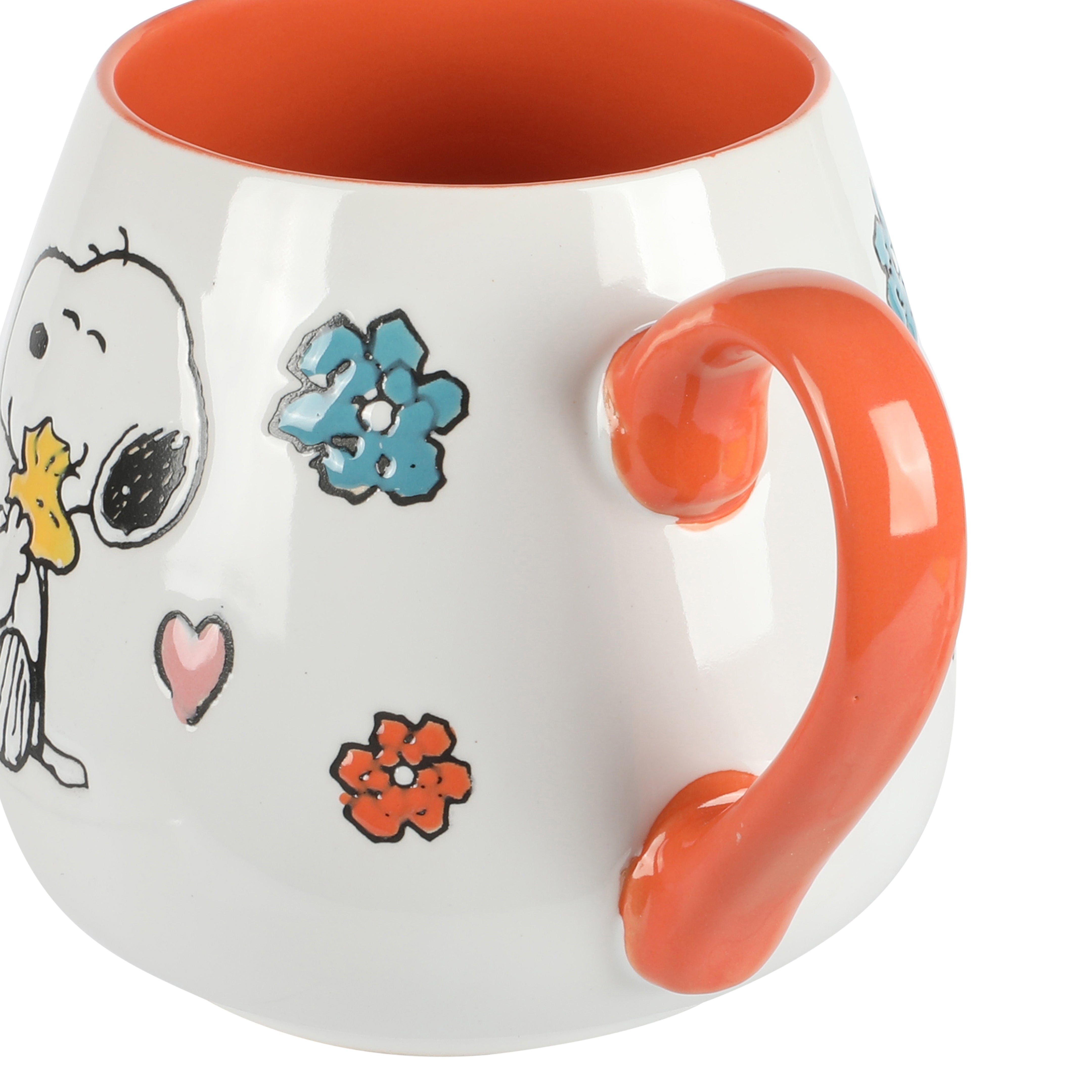 Peanuts Mothers Baby 4-Pack Large 20oz Belly Shaped Stoneware Mug Set
