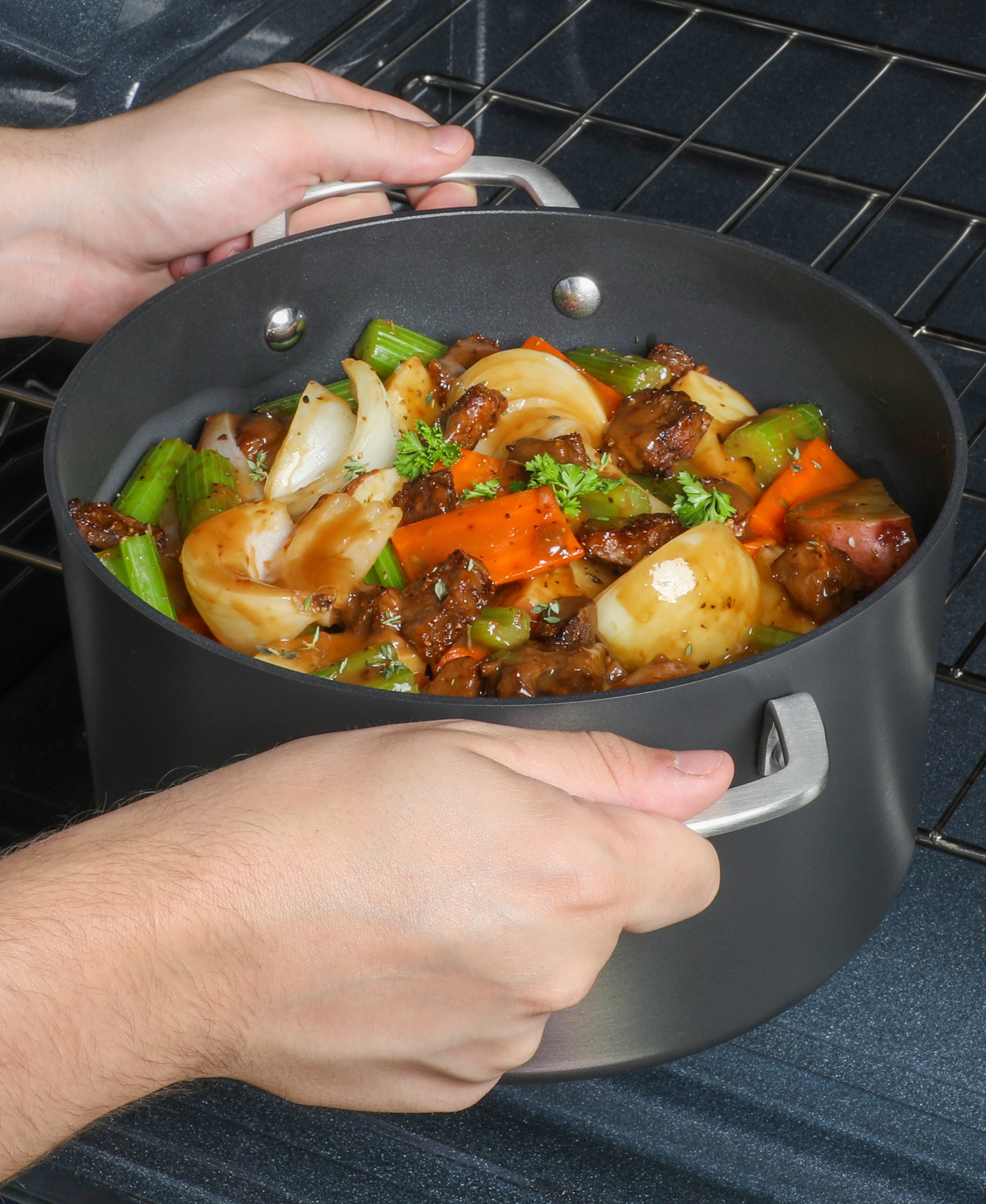Sur La Table Market 10-Piece Premium Nonstick Hard Anodized Aluminum Cookware Set w/ Glass Lids