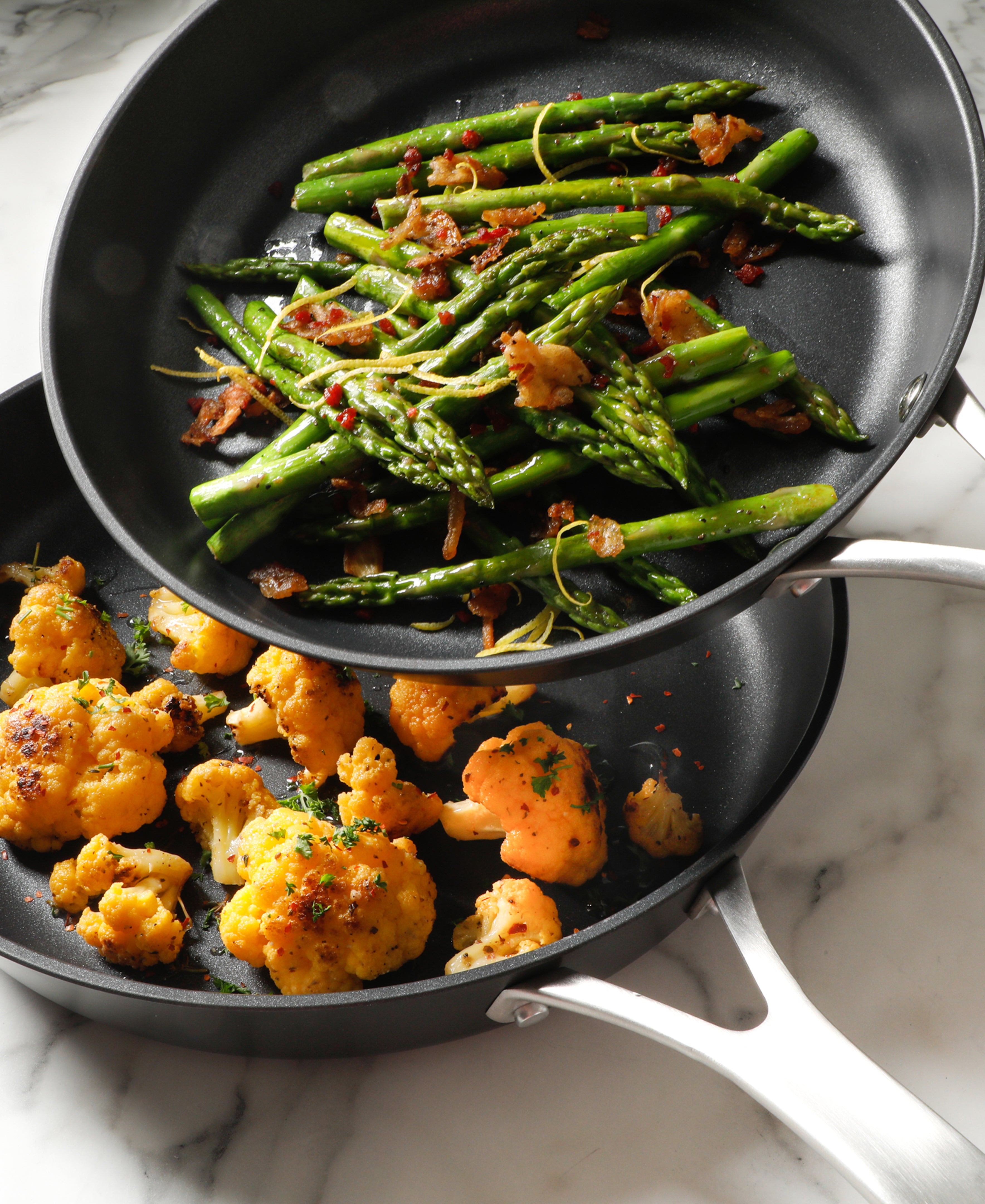 Sur La Table Market 10-Piece Premium Nonstick Hard Anodized Aluminum Cookware Set w/ Glass Lids