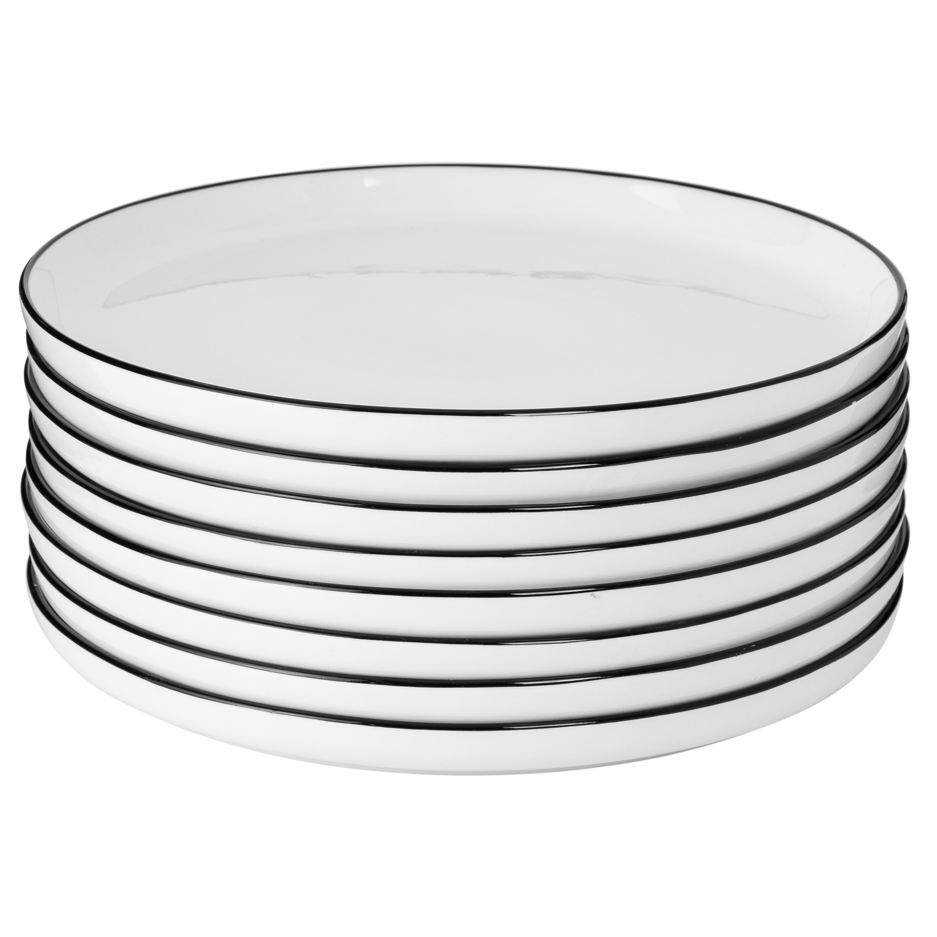 Gibson Home Oslo 8-Piece Porcelain 10.5" Dinner Plate Set