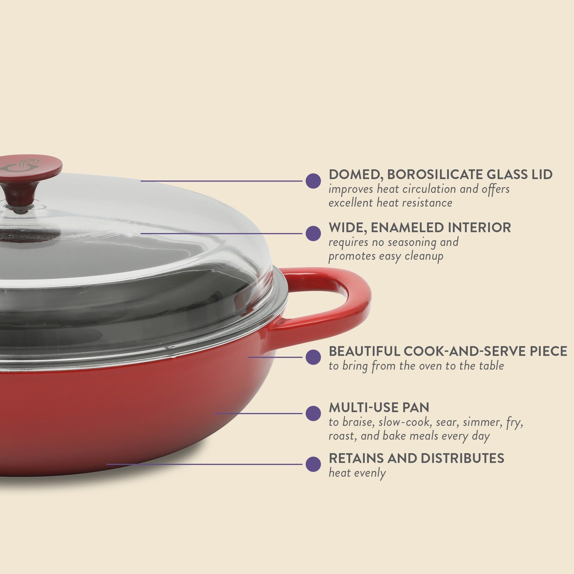 Crock Pot Artisan 5-Quart Enameled Cast Iron Braiser
