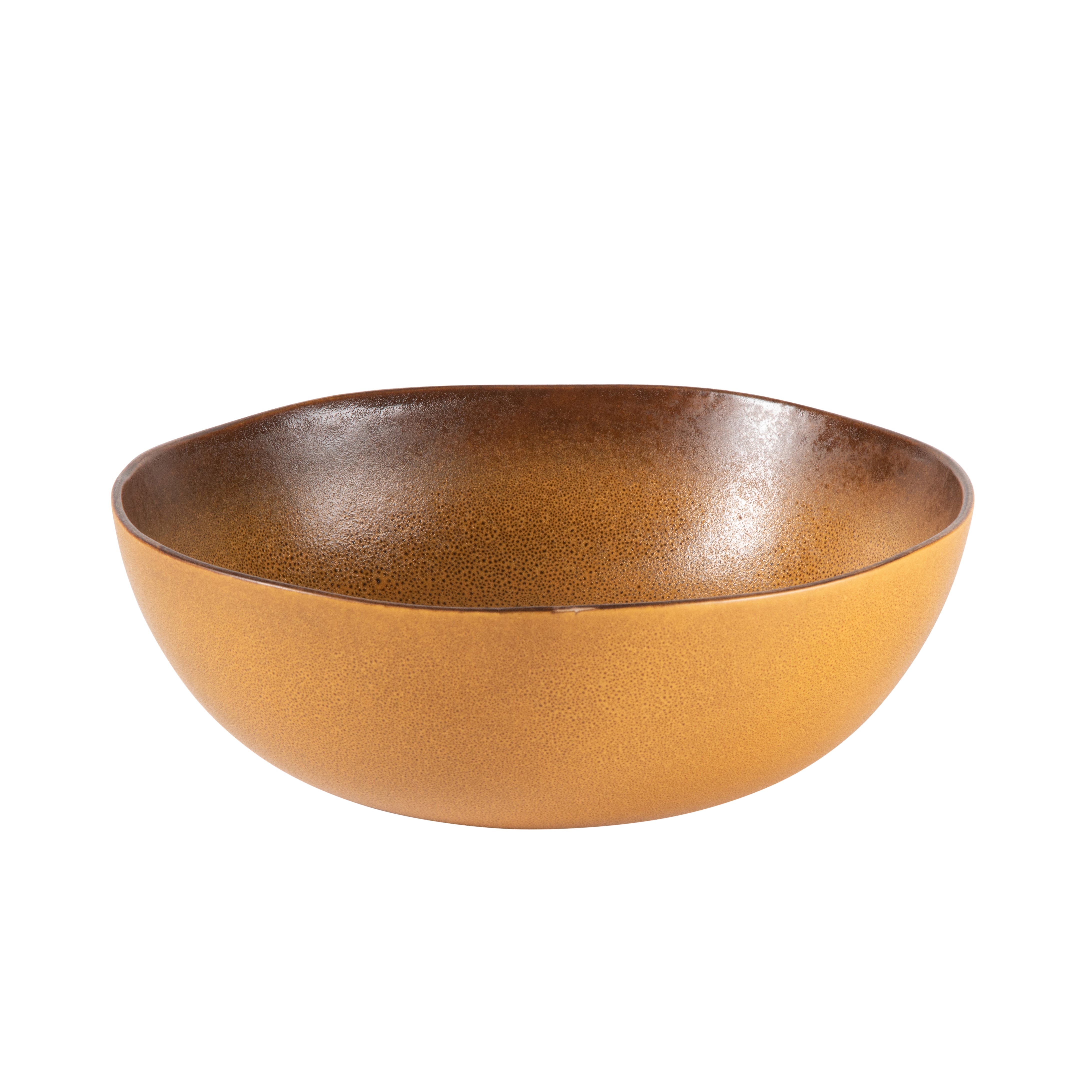 Bloomhouse Palermo Sun 2 Piece Serving Bowl and Oval Platter Stoneware Reactive Glaze Serveware Set
