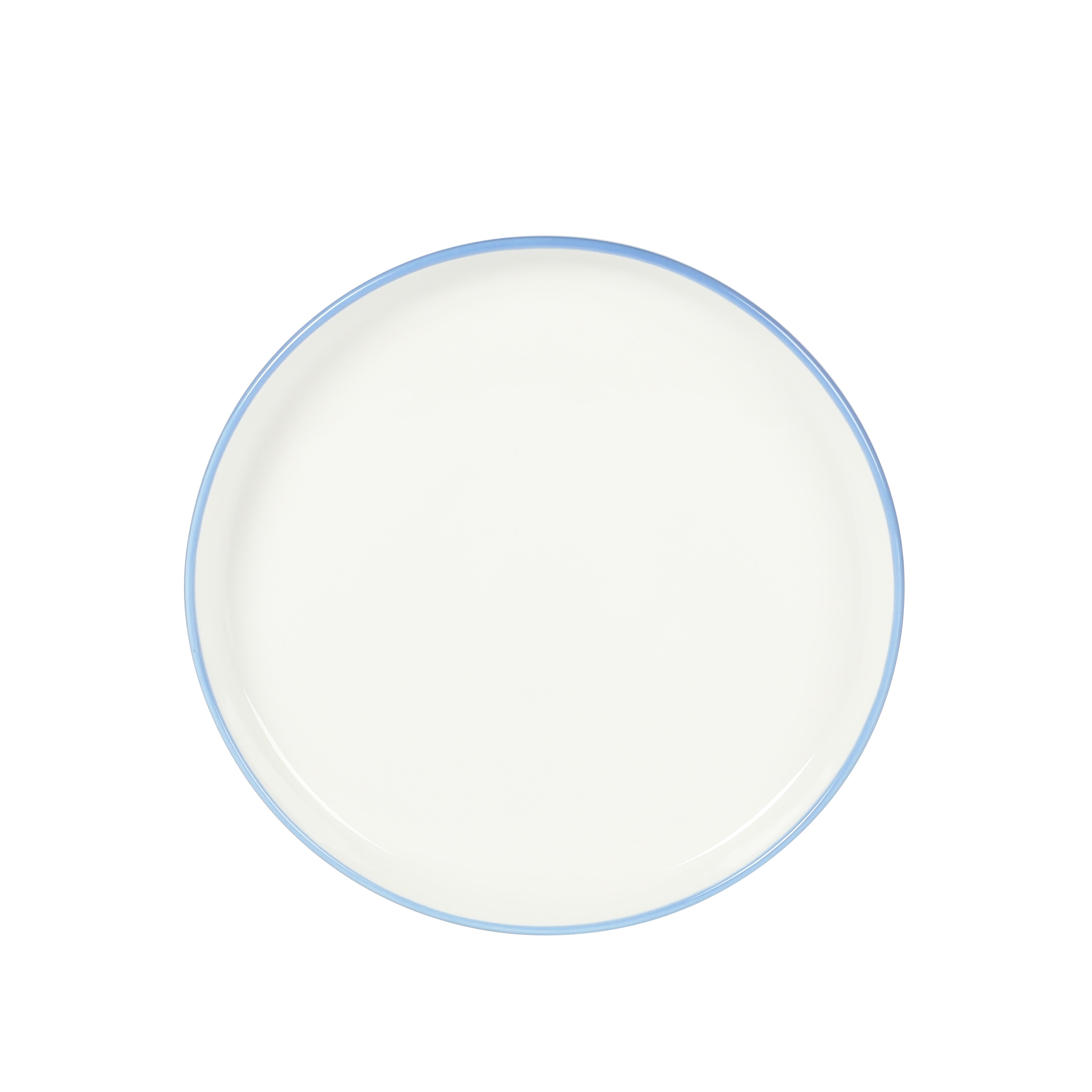 Sur La Table Kitchen Essentials 16-Piece Two-Tone Porcelain Dinnerware Plates and Bowls Set
