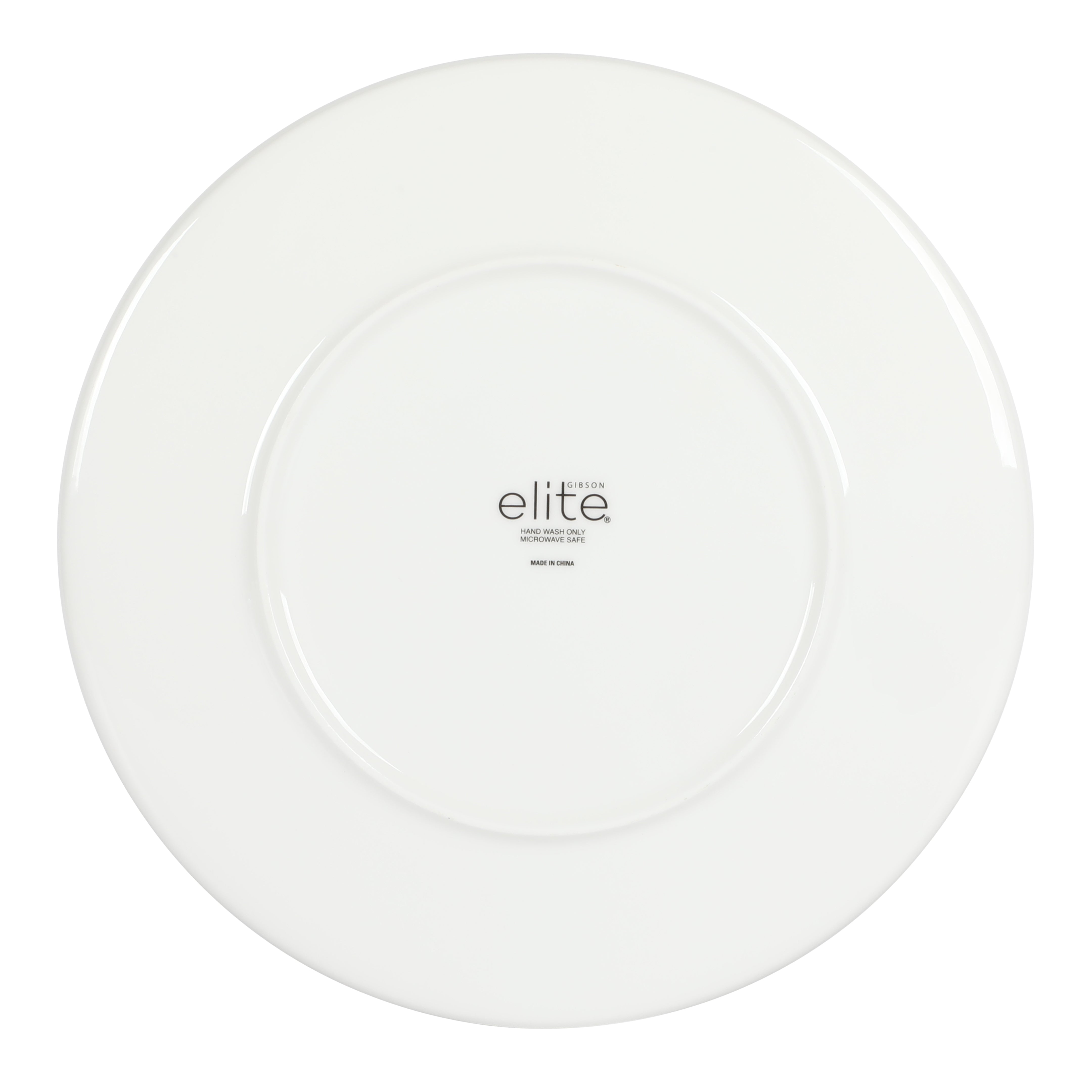 Gibson Elite Lana 16 Piece Bone China Double Plates and Bowls Dinnerware Set W/ Gold Rim