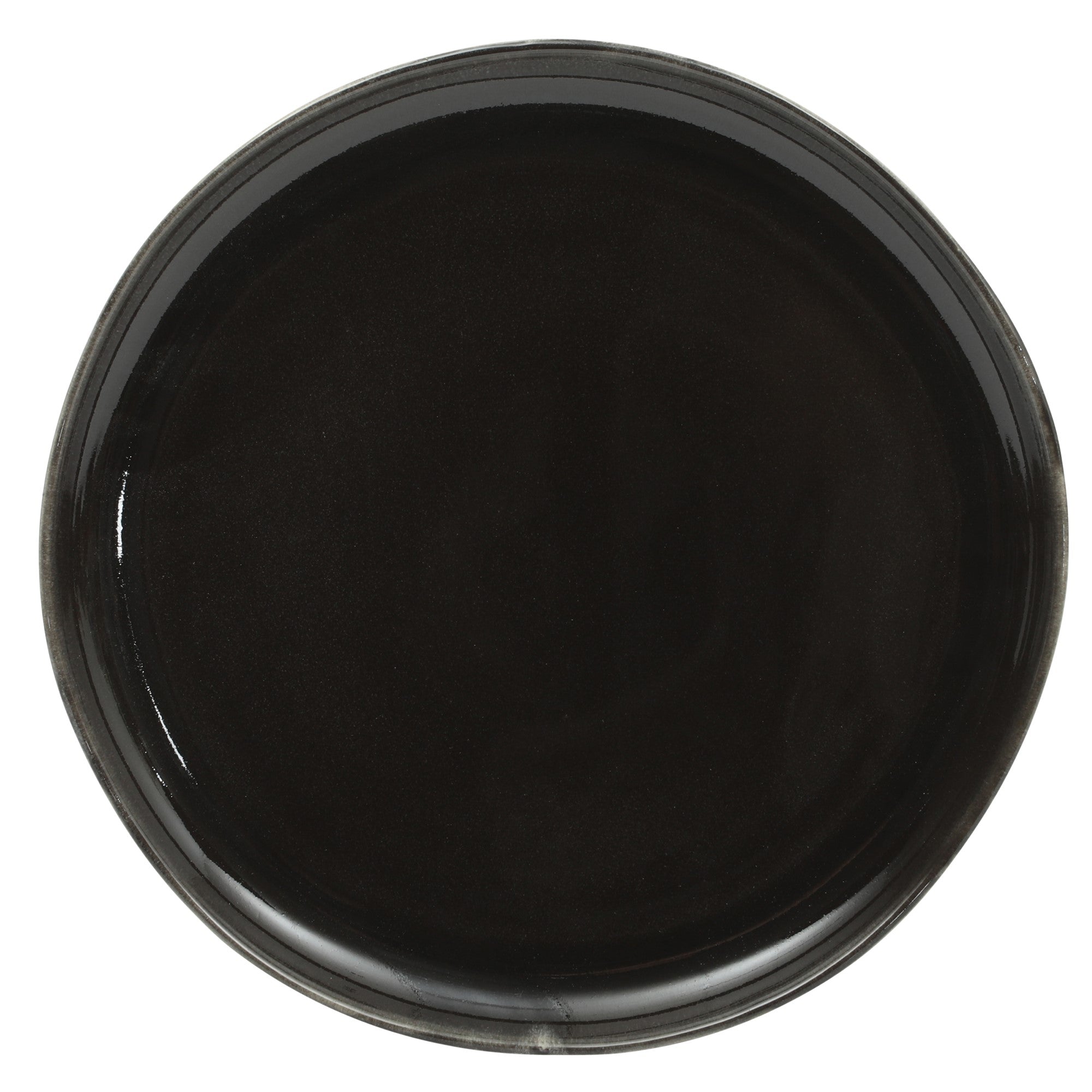 Gibson Soho Lounge Nardini 12 Piece (Service for 4) Plates and Bowls Reactive Glaze Dishes Stoneware Ceramic Dinnerware Set - Black and Blue