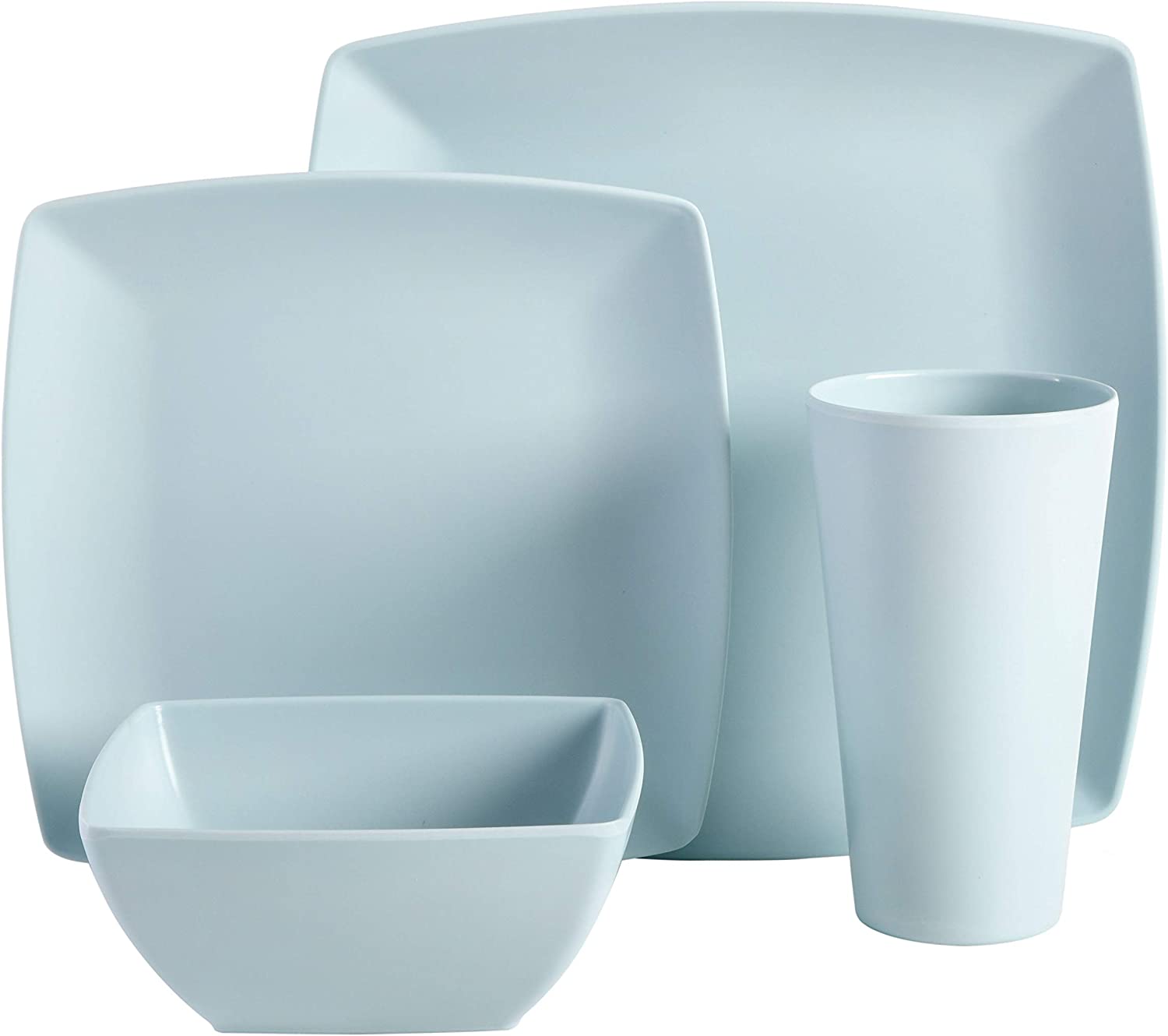 Gibson Soho Lounge Grayson Square 16-Piece Melamine Dinnerware Set