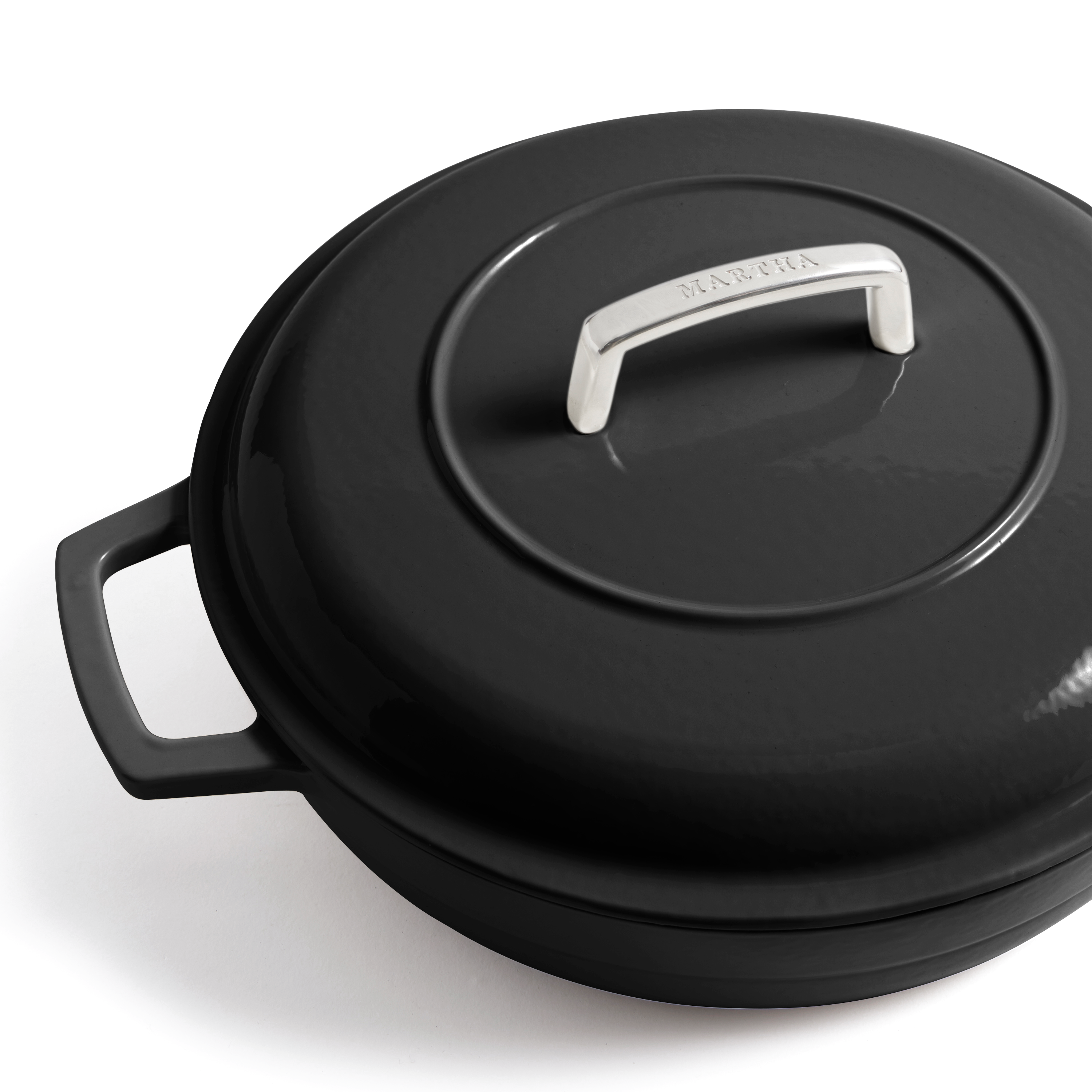Martha Stewart Signature 3.5-Quart Enameled Cast Iron Braiser w/ Lid