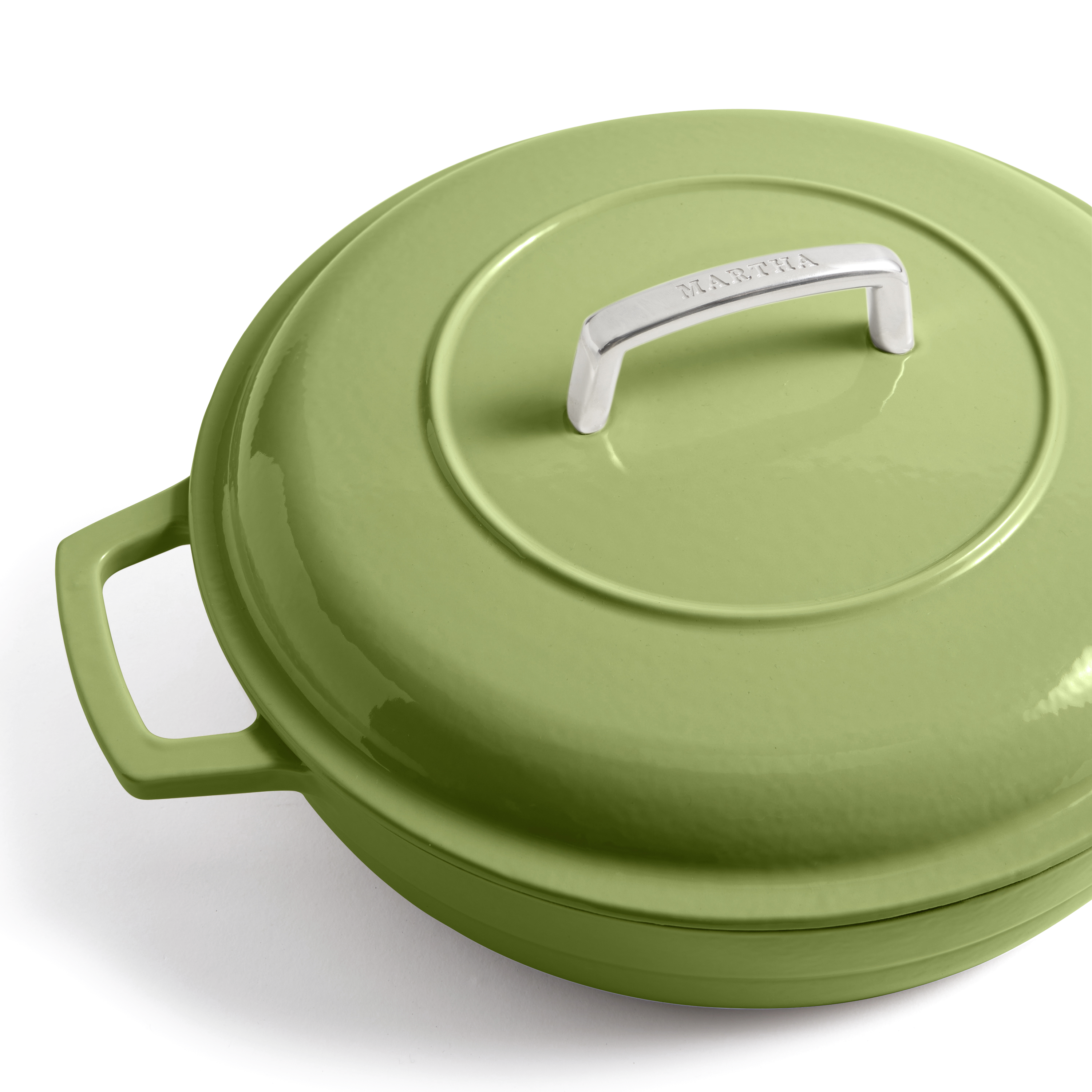 Martha Stewart Signature 3.5-Quart Enameled Cast Iron Braiser w/ Lid