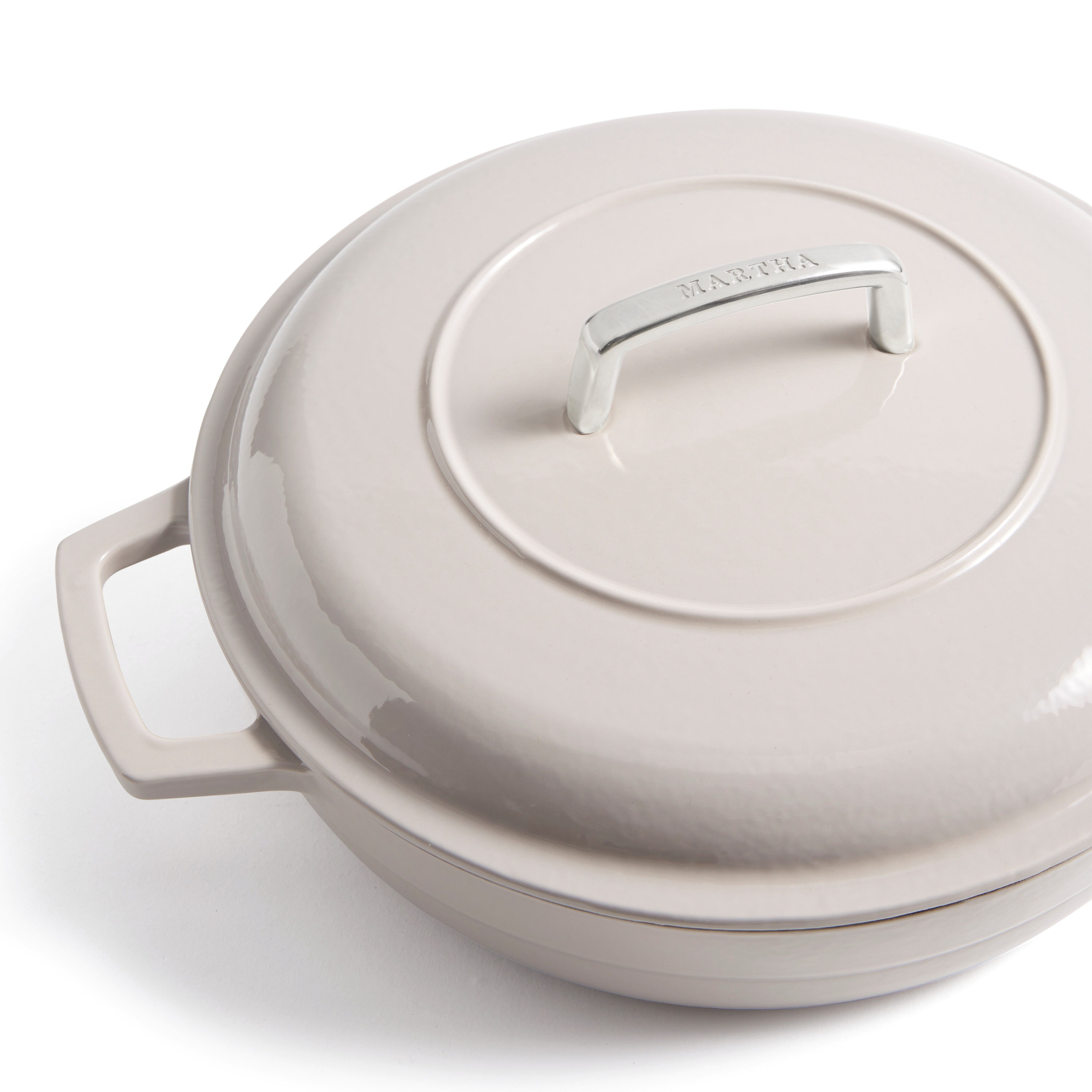 Martha Stewart Signature 3.5-Quart Enameled Cast Iron Braiser w/ Lid