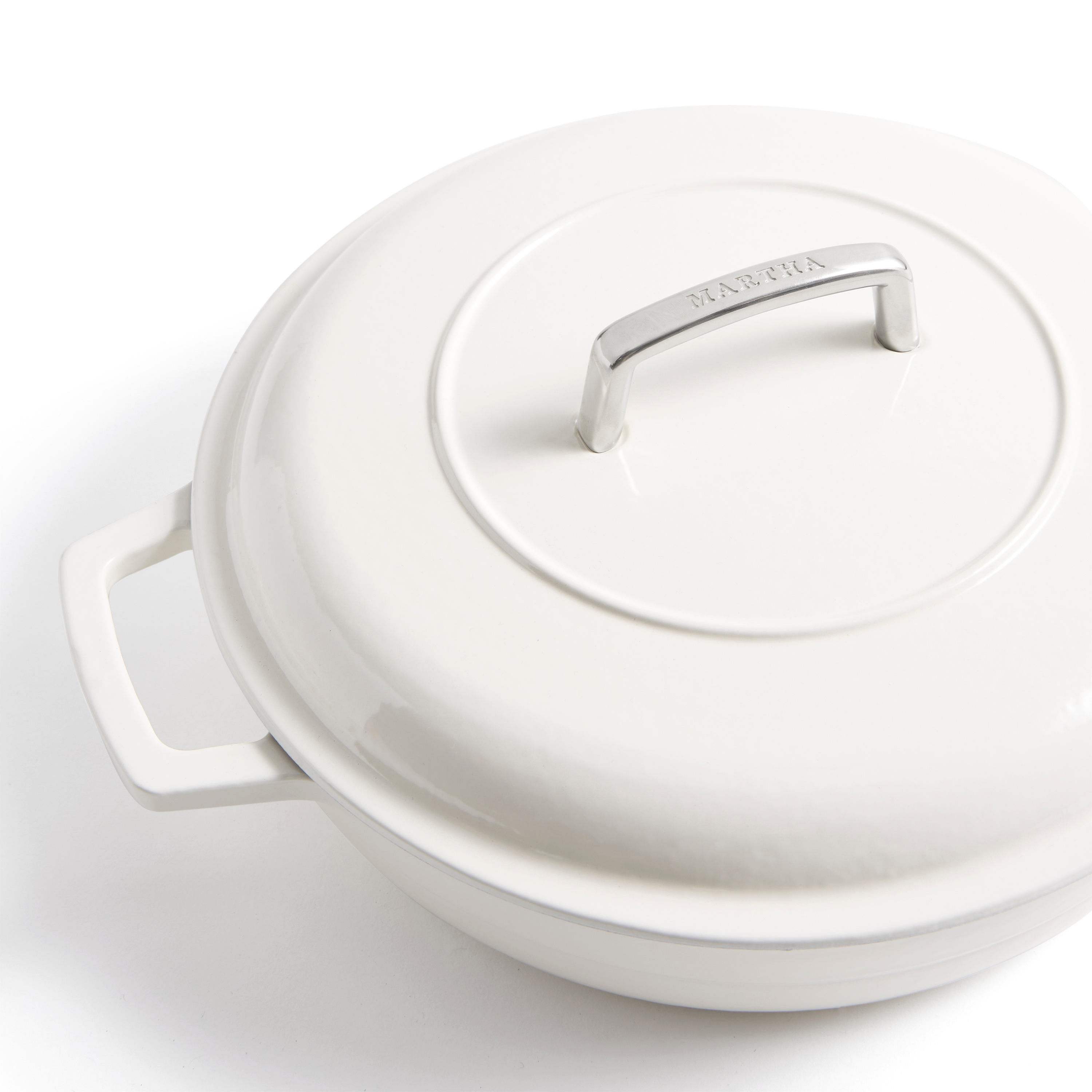 Martha Stewart Signature 3.5-Quart Enameled Cast Iron Braiser w/ Lid