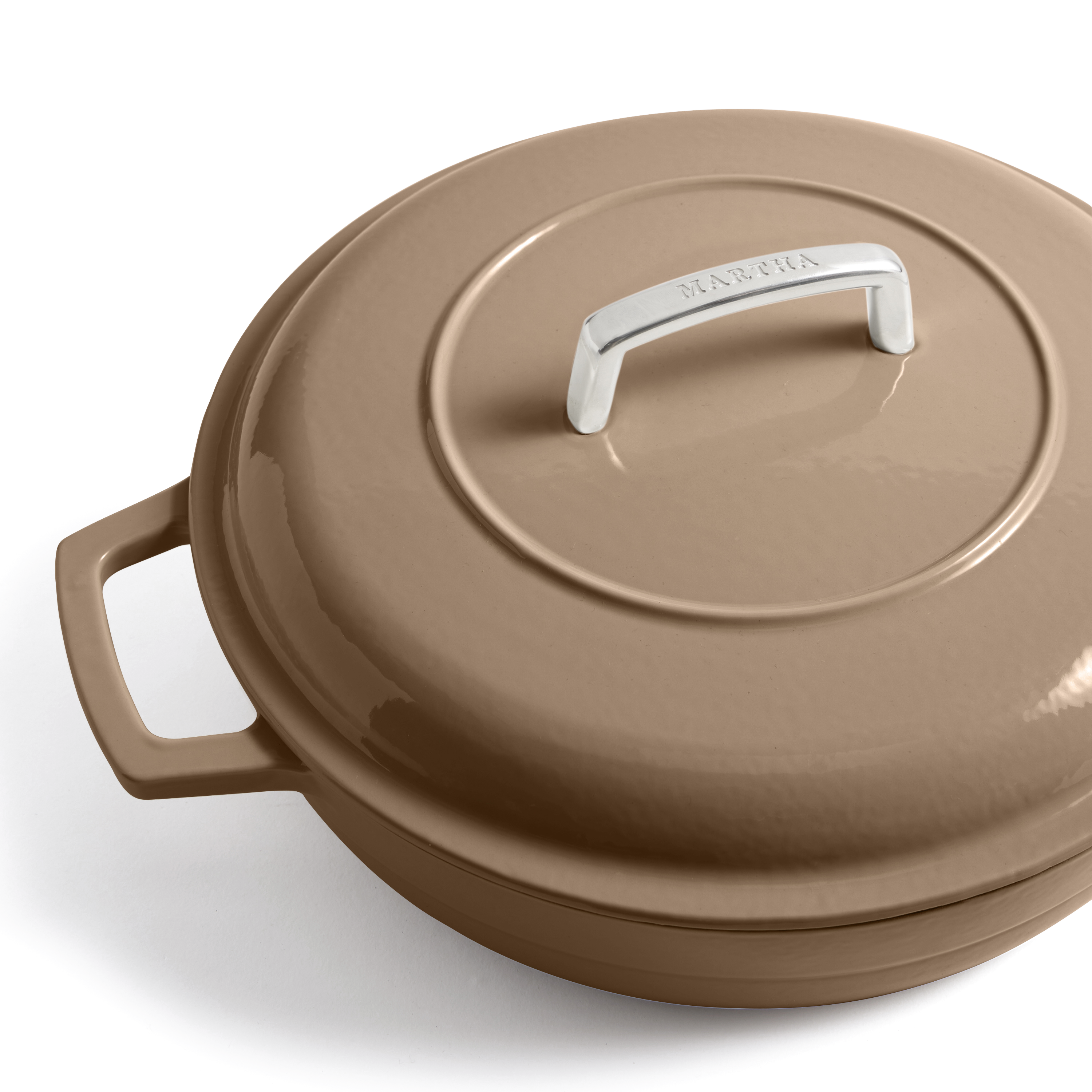 Martha Stewart Signature 3.5-Quart Enameled Cast Iron Braiser w/ Lid