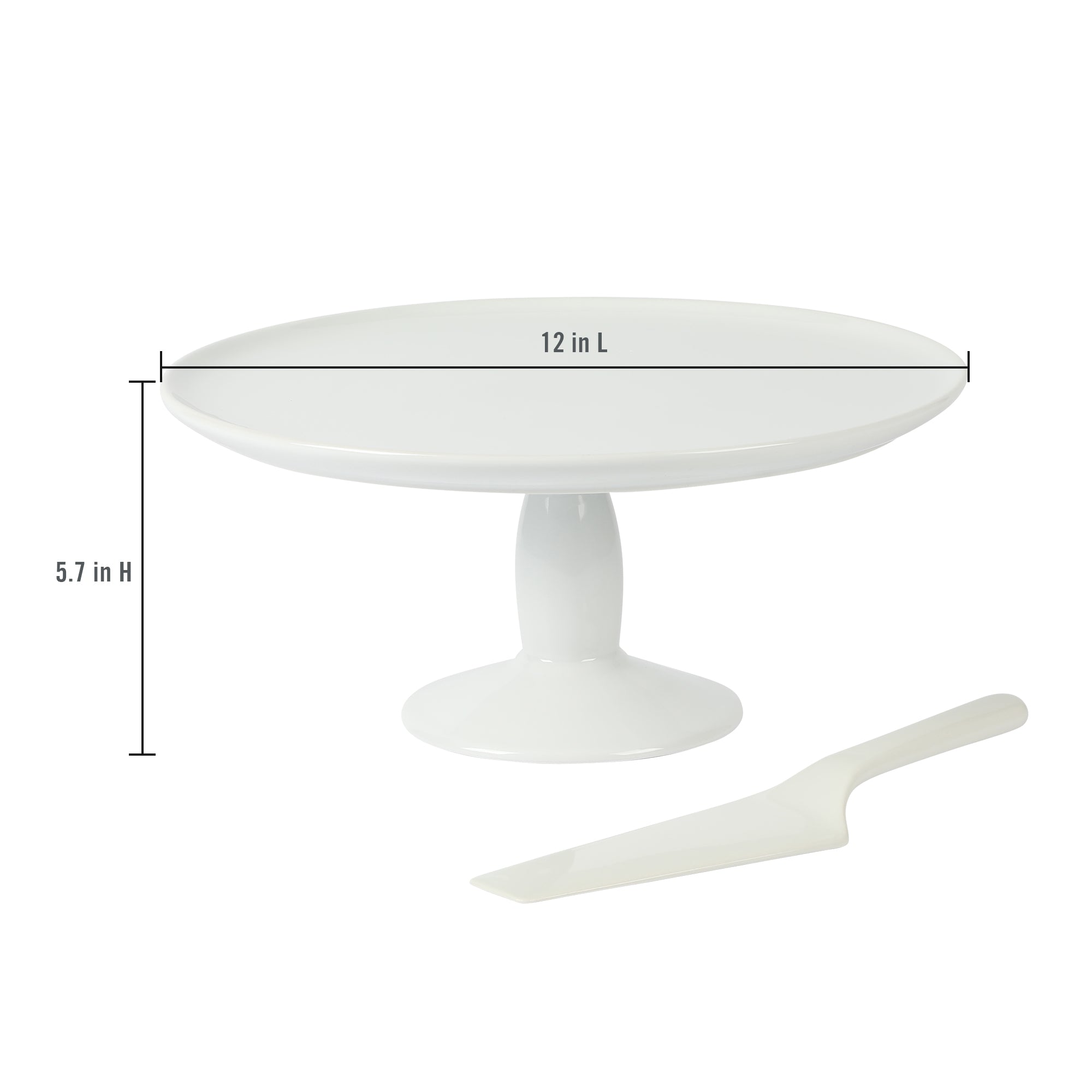 Martha Stewart 12" x 5.7" Stoneware Cake Stand w/ Server