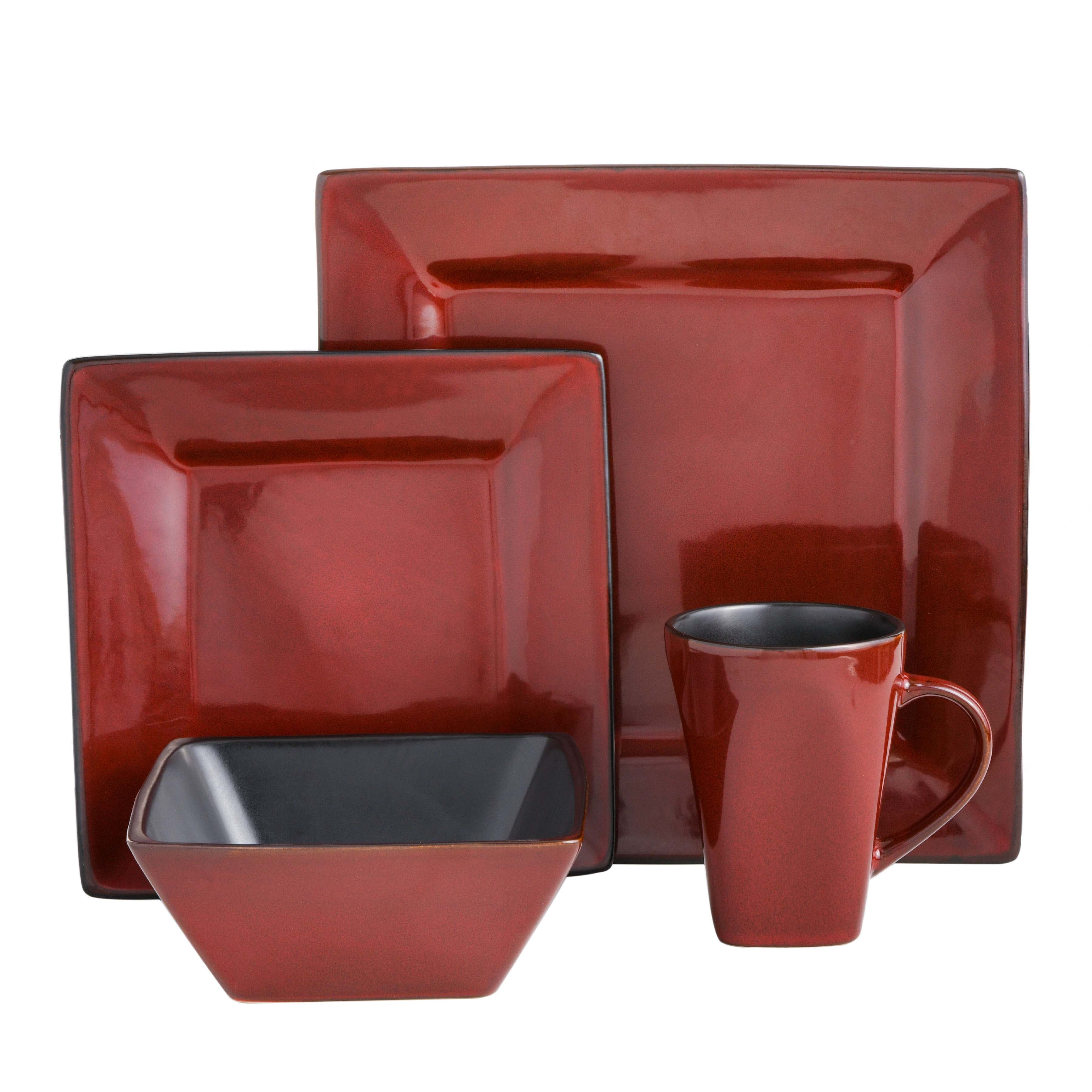 Gibson Elite Kiesling 16-Piece Reactive Stoneware Dinnerware Set