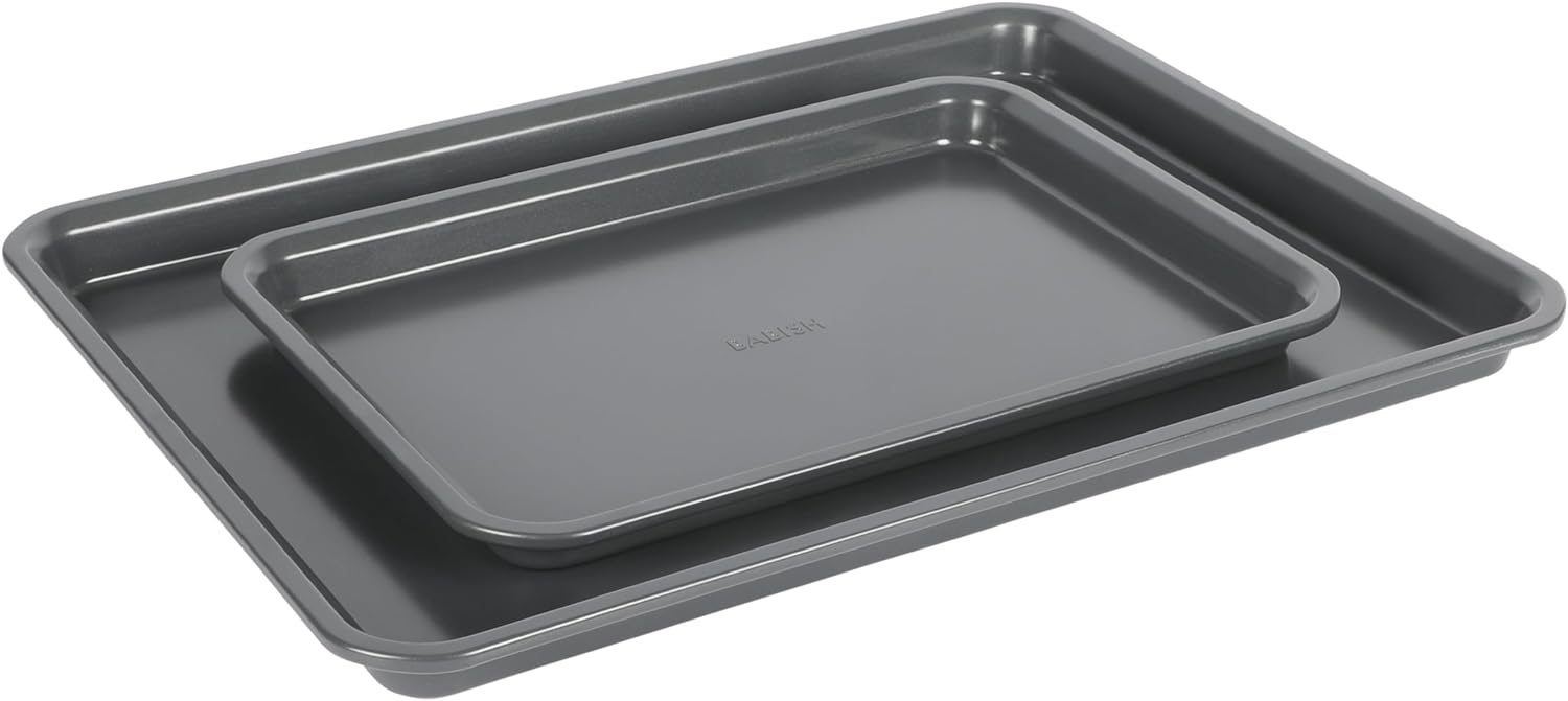 Babish 2 Piece Carbon Steel Baking Sheet - Half Sheet & Quarter Sheet