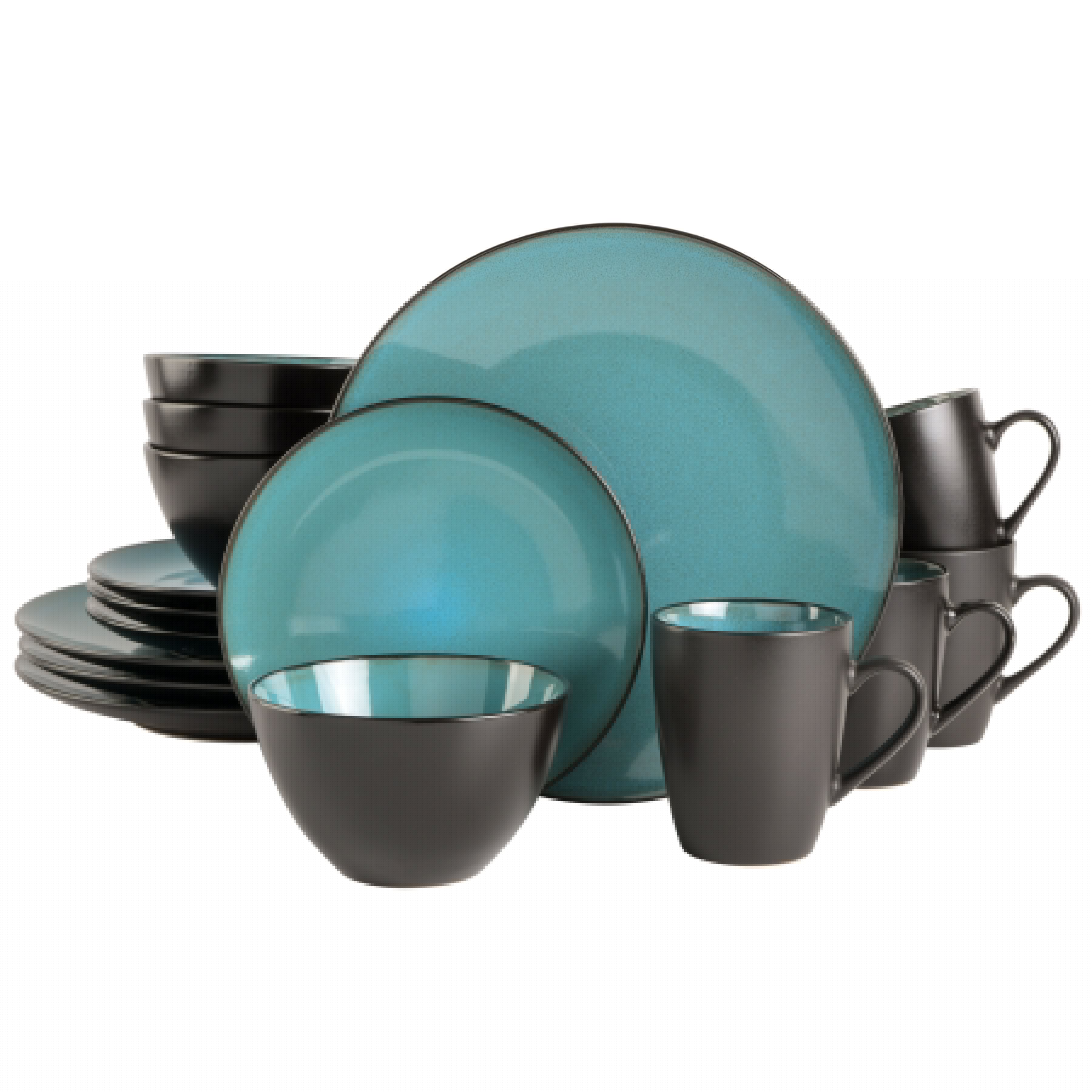Gibson Soho Lounge Round 16-Piece Reactive Stoneware Dinnerware Set