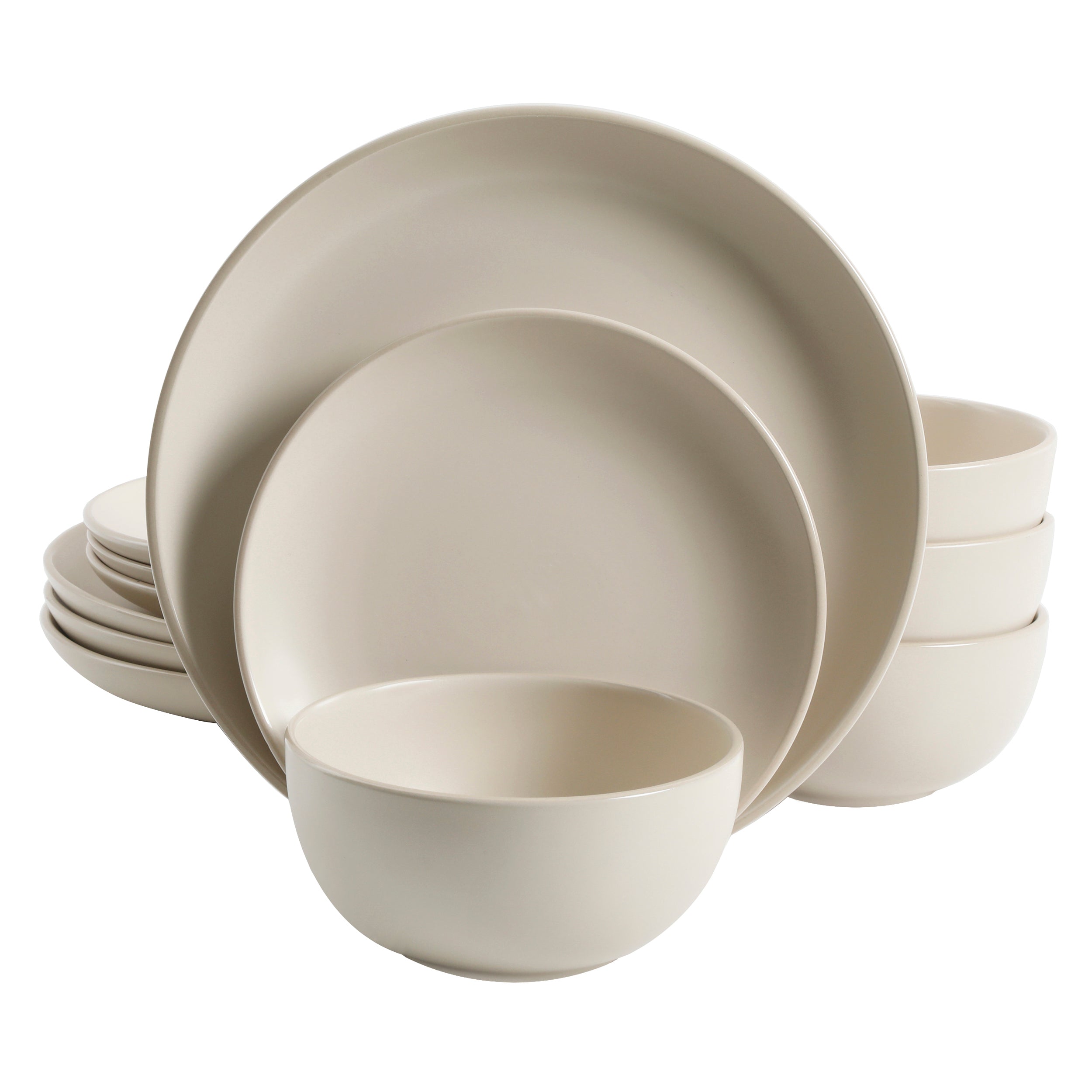 Gibson Home Rockaway 12-Piece Stoneware Dinnerware Set