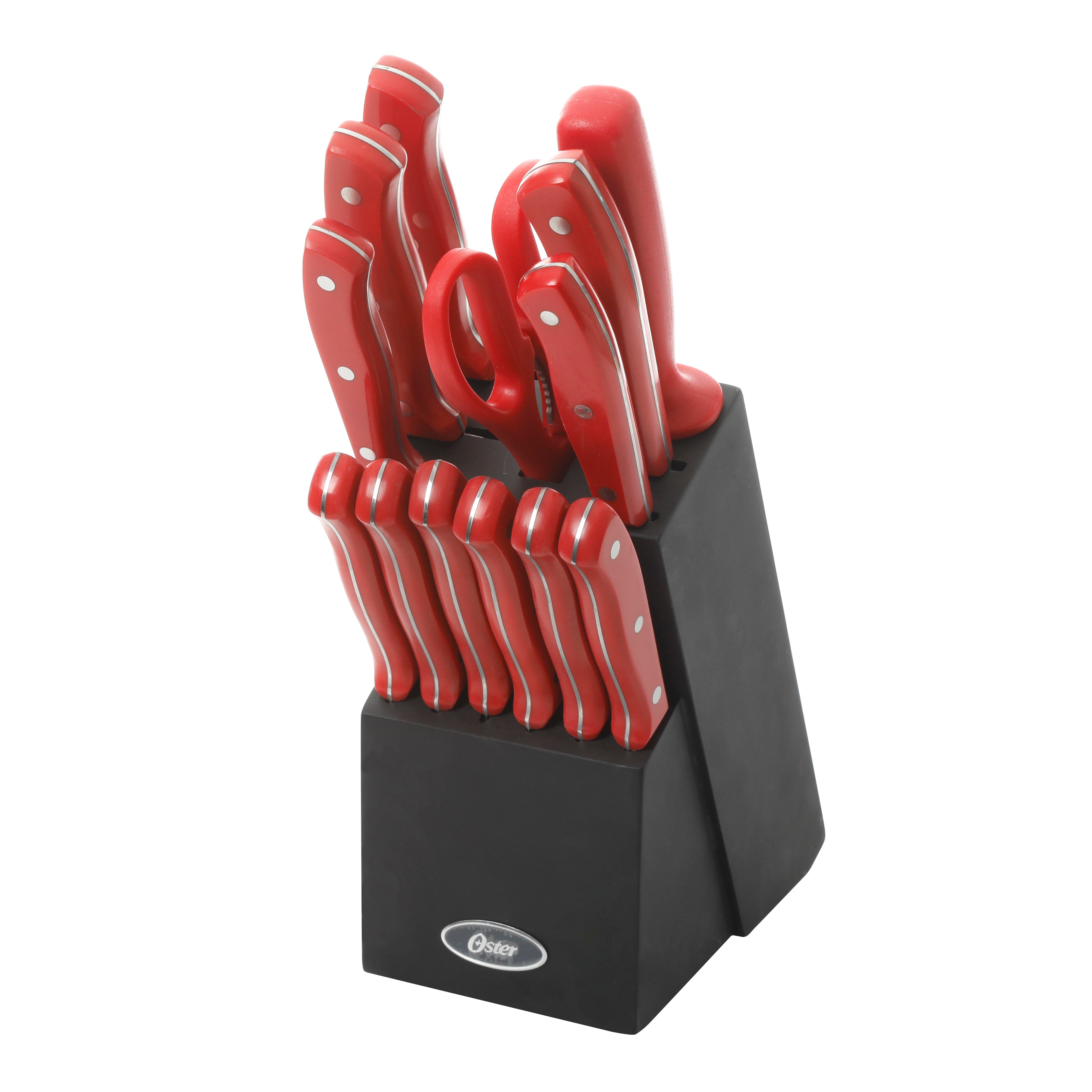 Oster Scottsdale 14-Piece Stainless Steel Cutlery Set w/ Wood Block