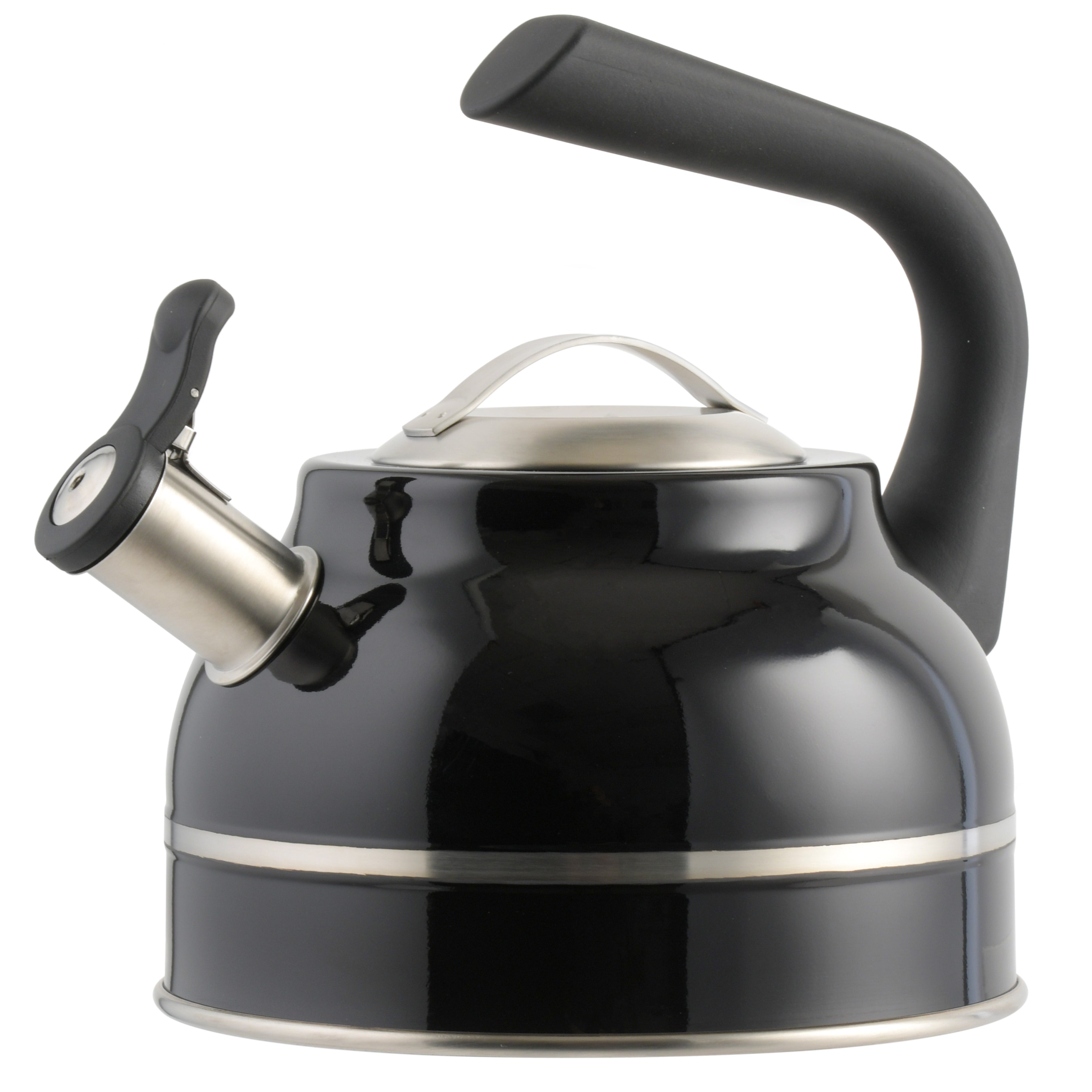 Kenmore Elite Costner 2.3-Quart Stainless Steel Tea Kettle w/ Encapsulated Base & Bakelite Handle
