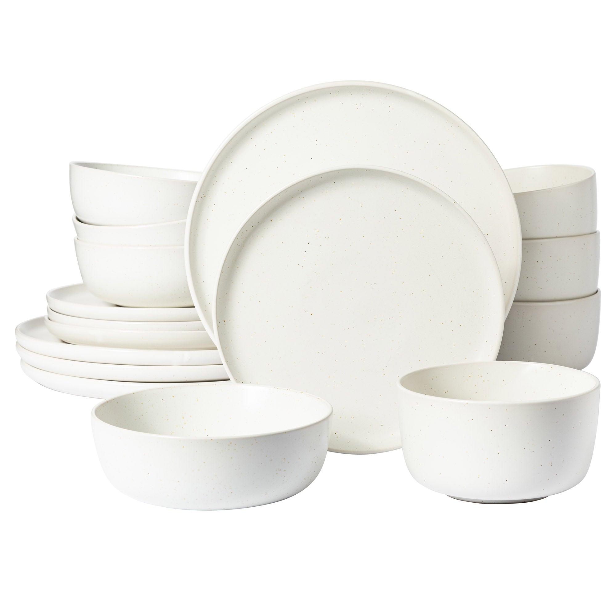 Gibson Elite James Street 16-Piece Reactive Stoneware Double Bowl Dinnerware Set