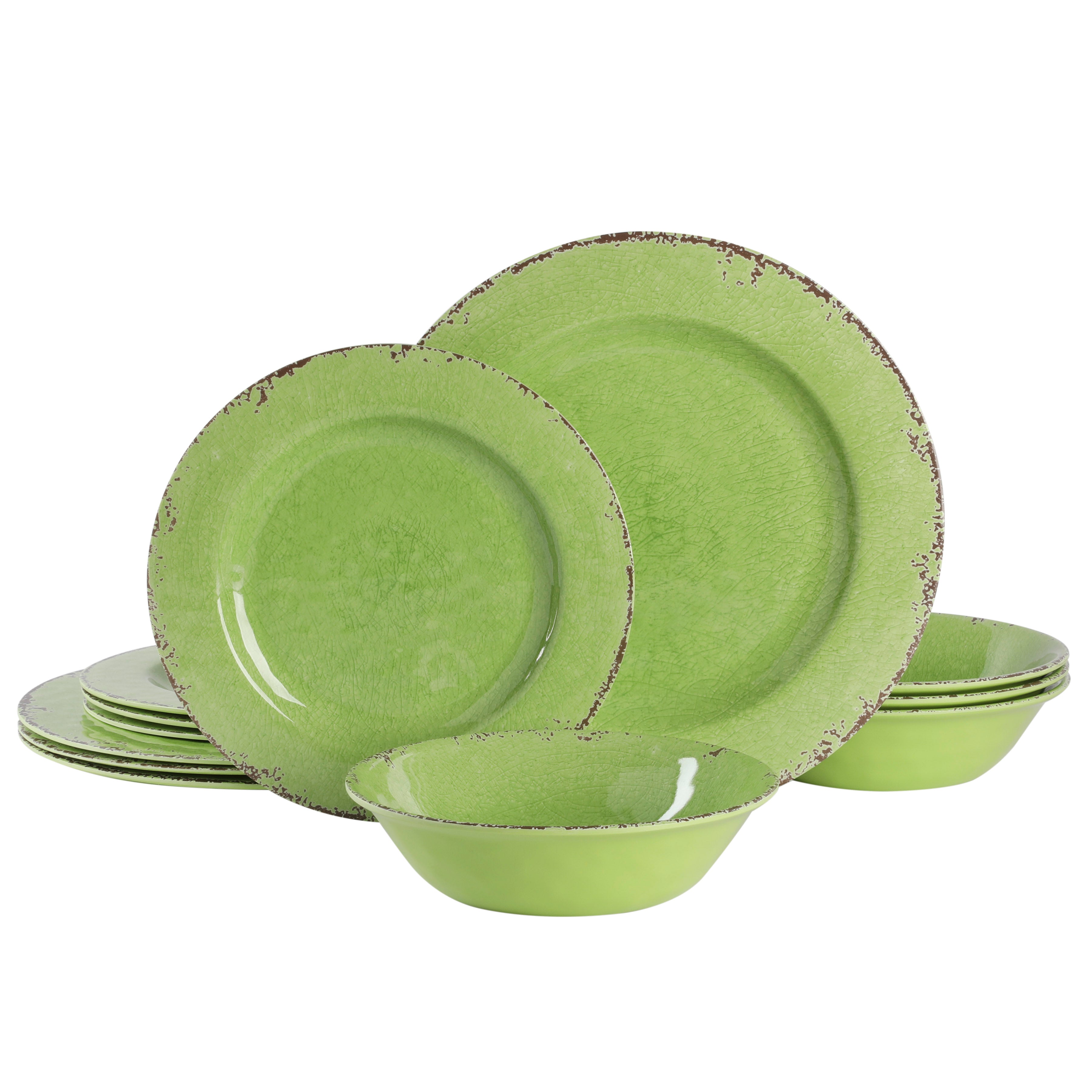Gibson Home Mauna 12-Piece Melamine Dinnerware Set