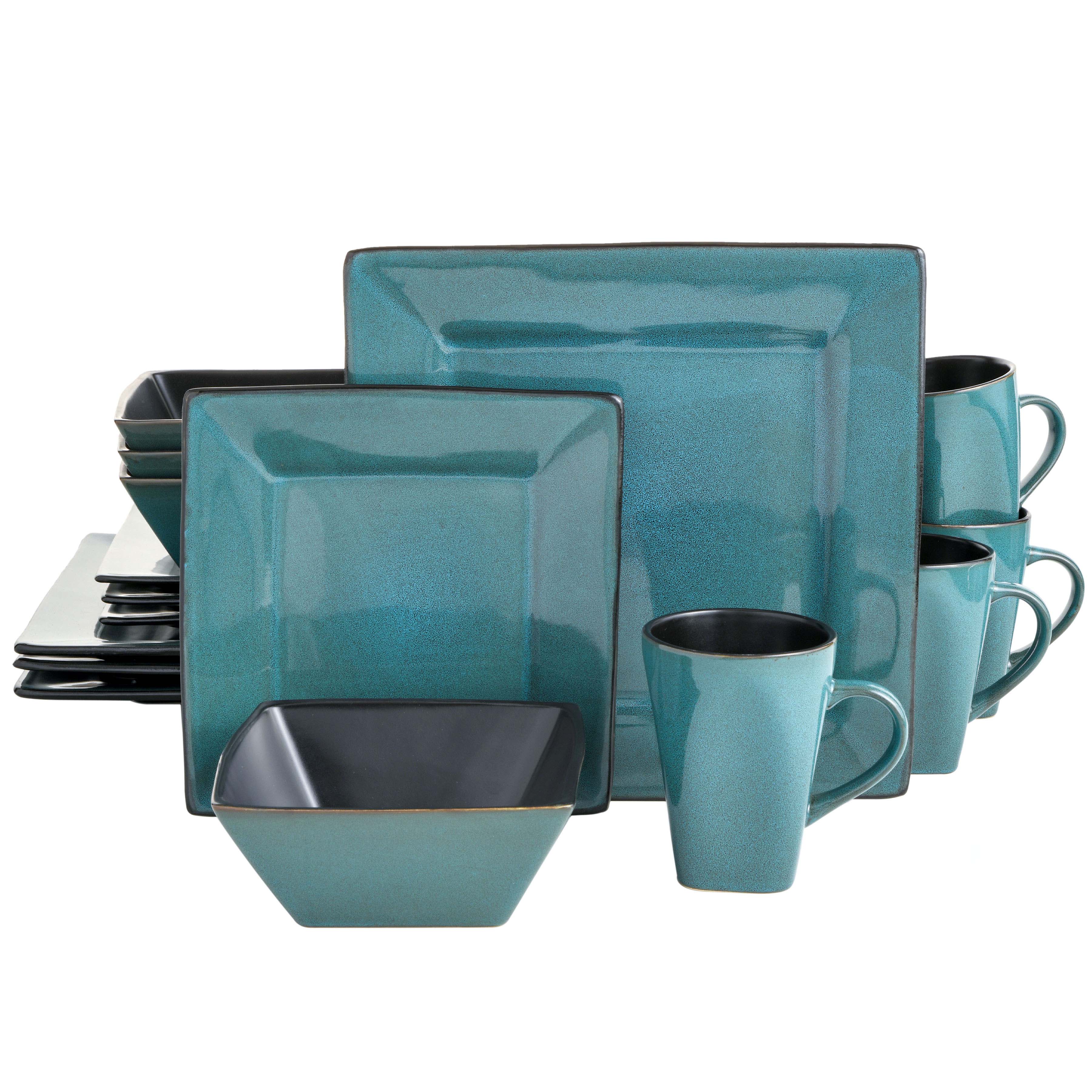 Gibson Elite Kiesling 16-Piece Reactive Stoneware Dinnerware Set
